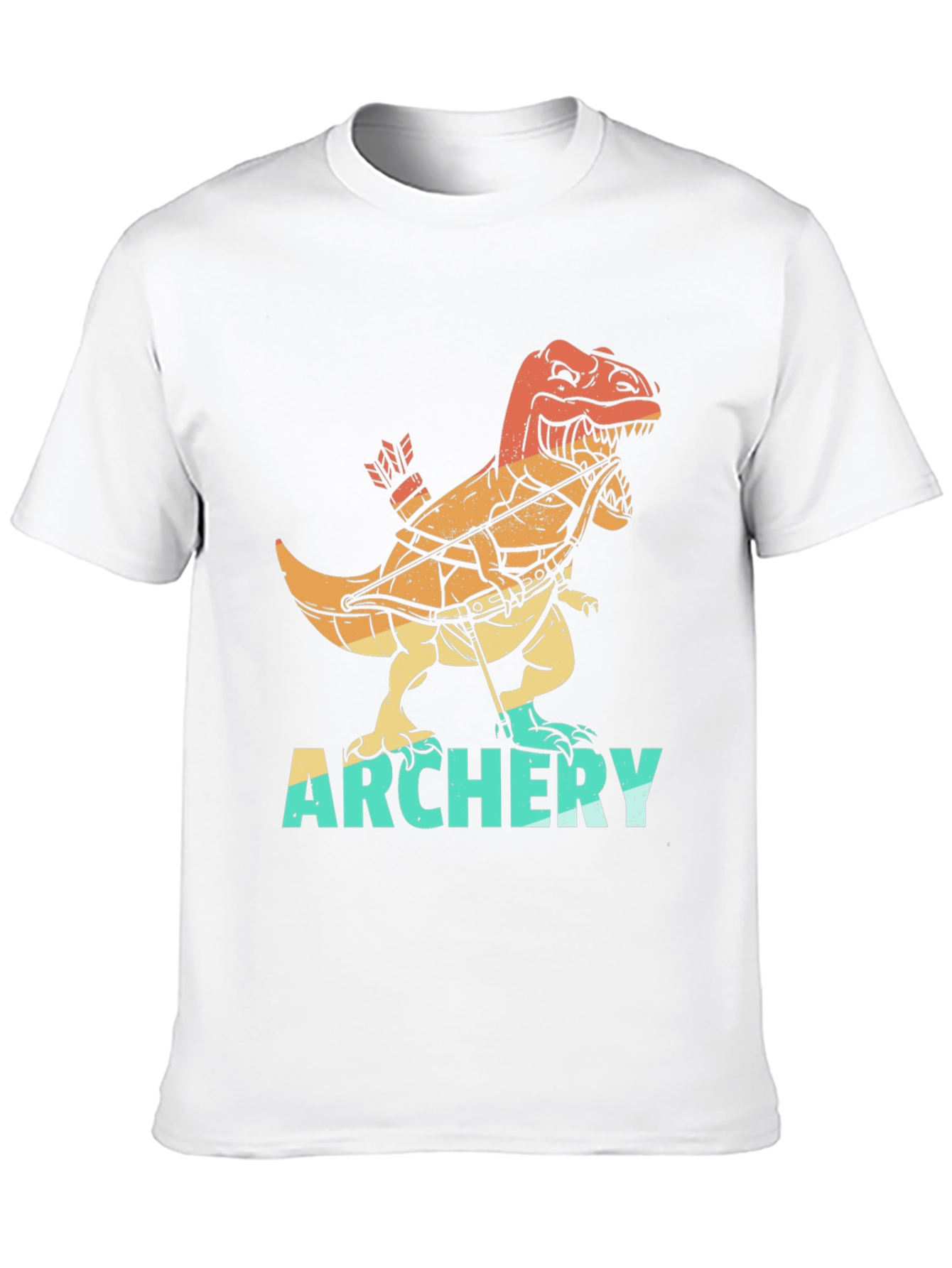 Dino Archer T-Shirt - Retro Archery Rex Tee