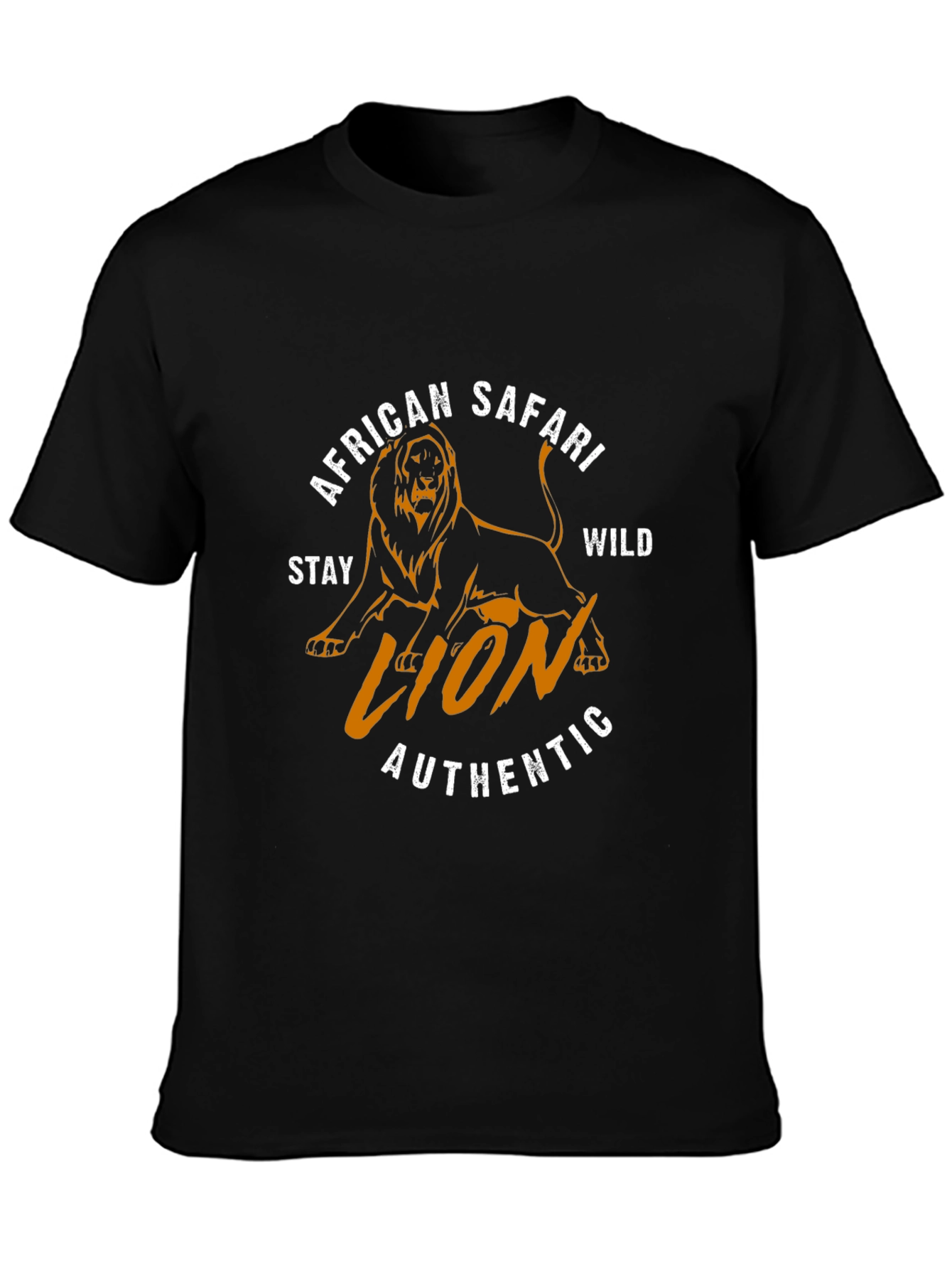 African Safari Lion Graphic Tee - Stay Wild Authentic
