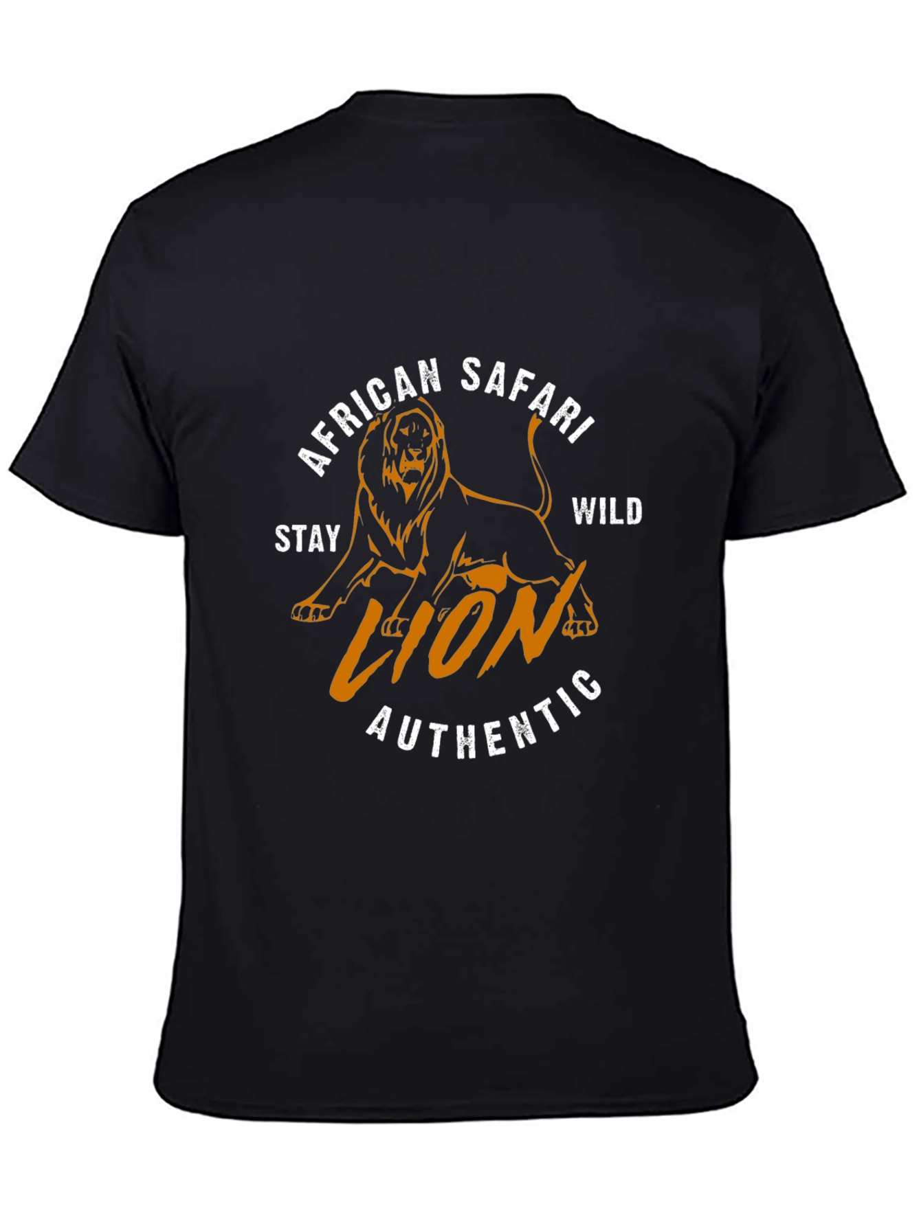 African Safari Lion Graphic Tee - Stay Wild Authentic