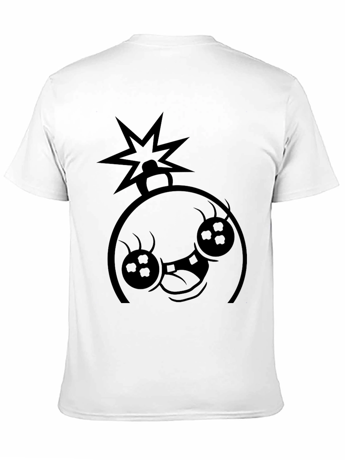 Bomb Face Graphic Tee - Black Cotton Casual T-Shirt