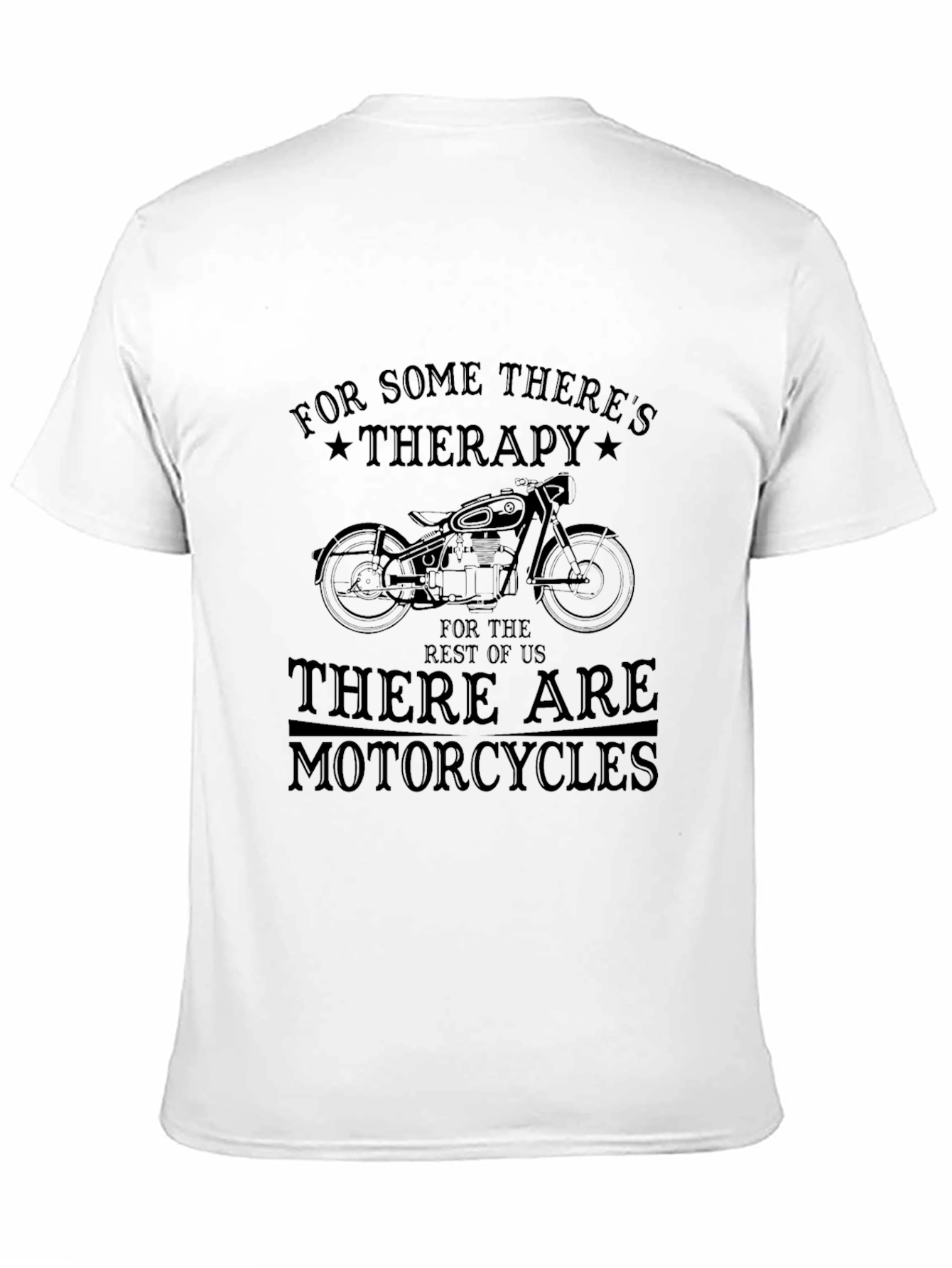 Motorcycle Therapy Graphic T-Shirt - Black
