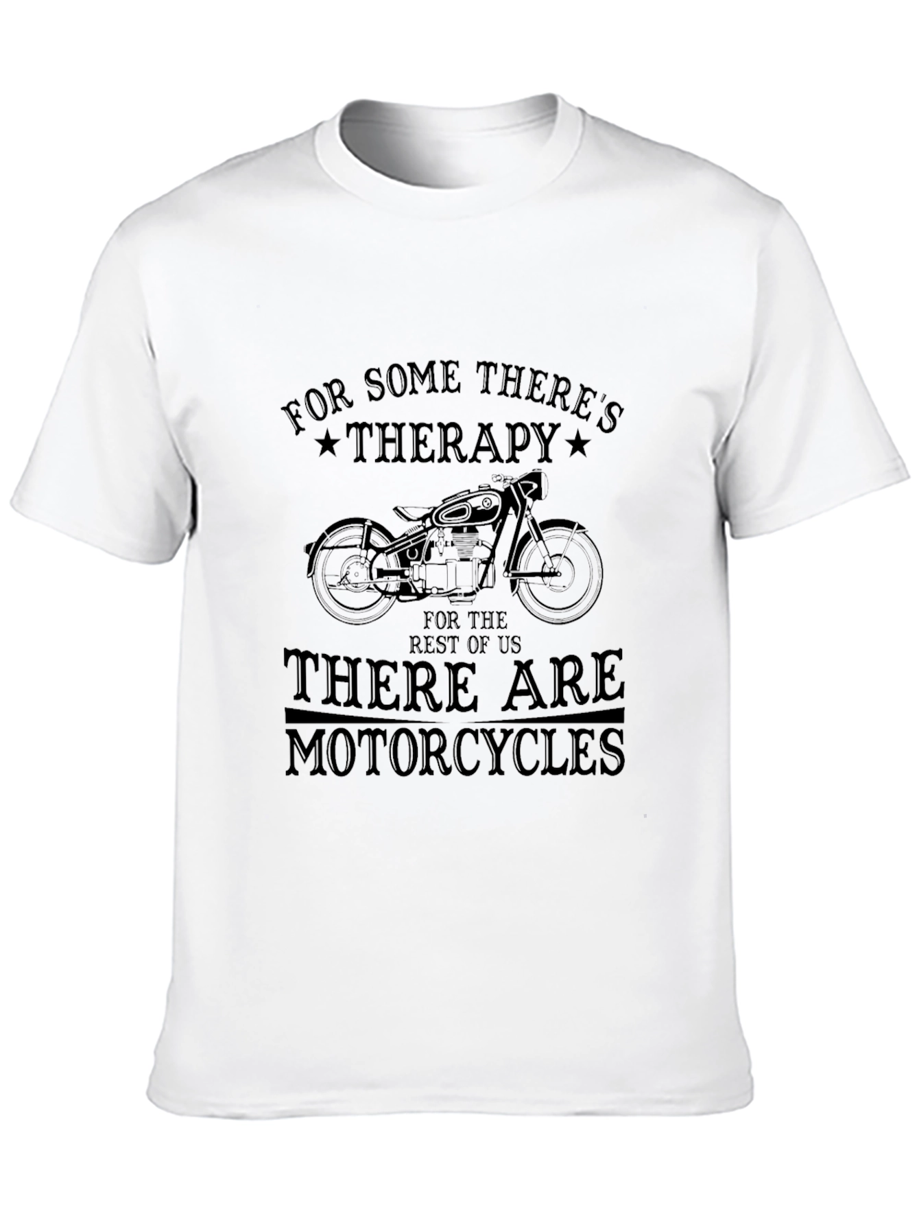 Motorcycle Therapy Graphic T-Shirt - Black