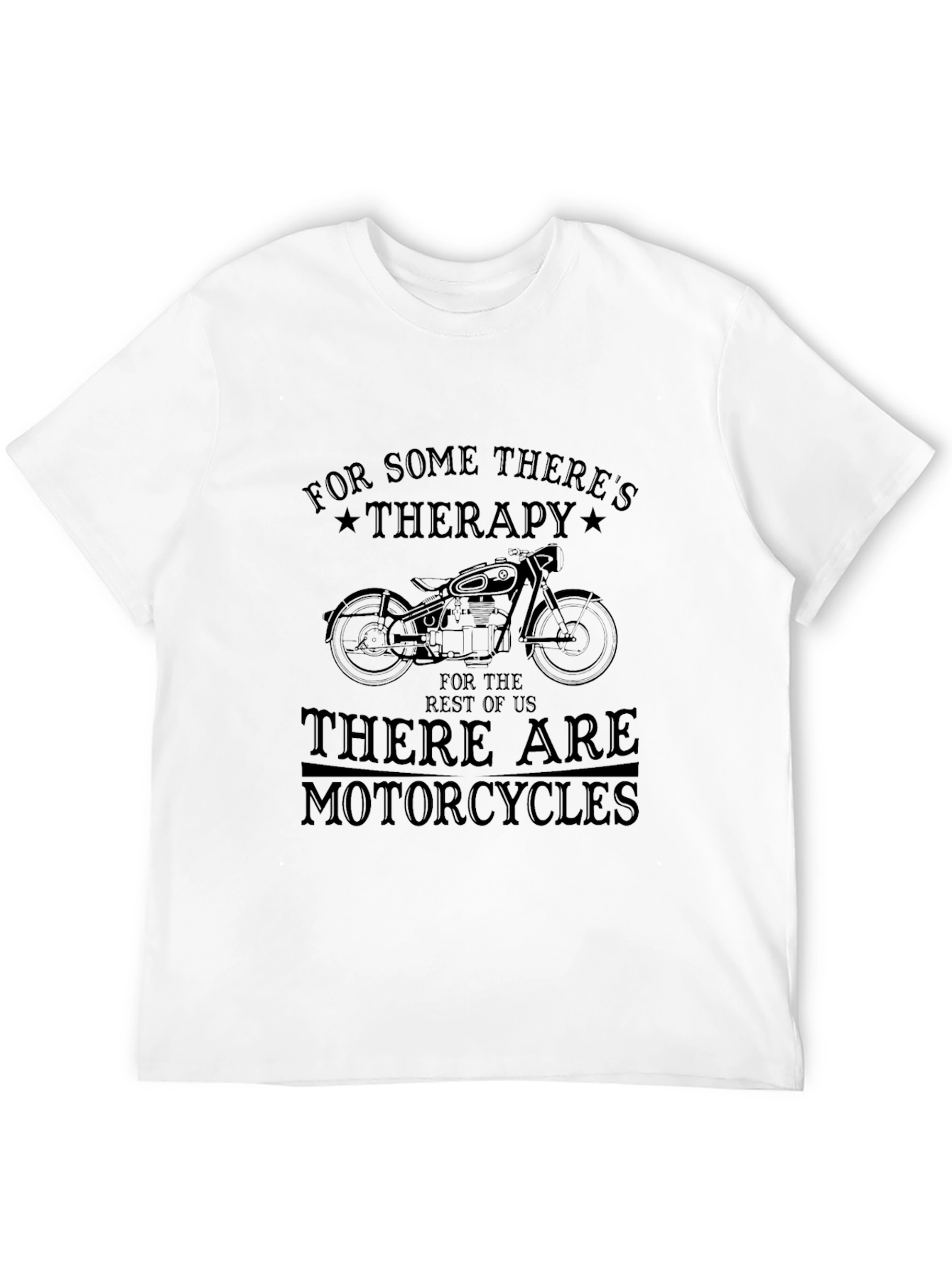 Motorcycle Therapy Graphic T-Shirt - Black