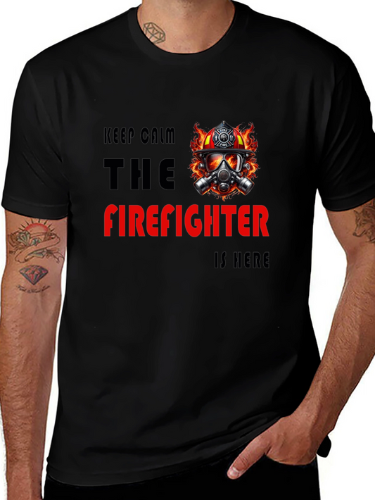 Firefighter T-Shirt - Keep Calm Hero Design
