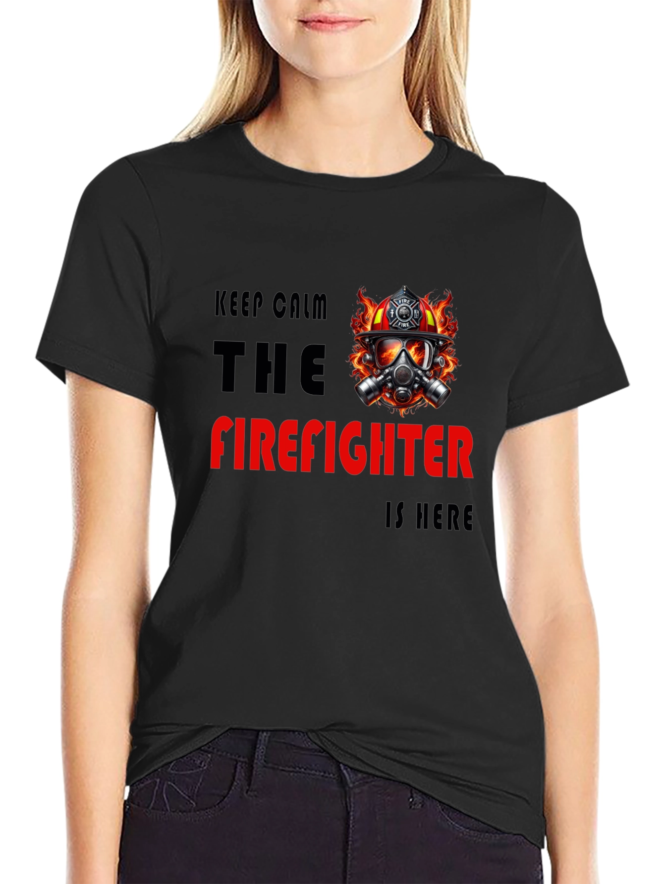 Firefighter T-Shirt - Keep Calm Hero Design