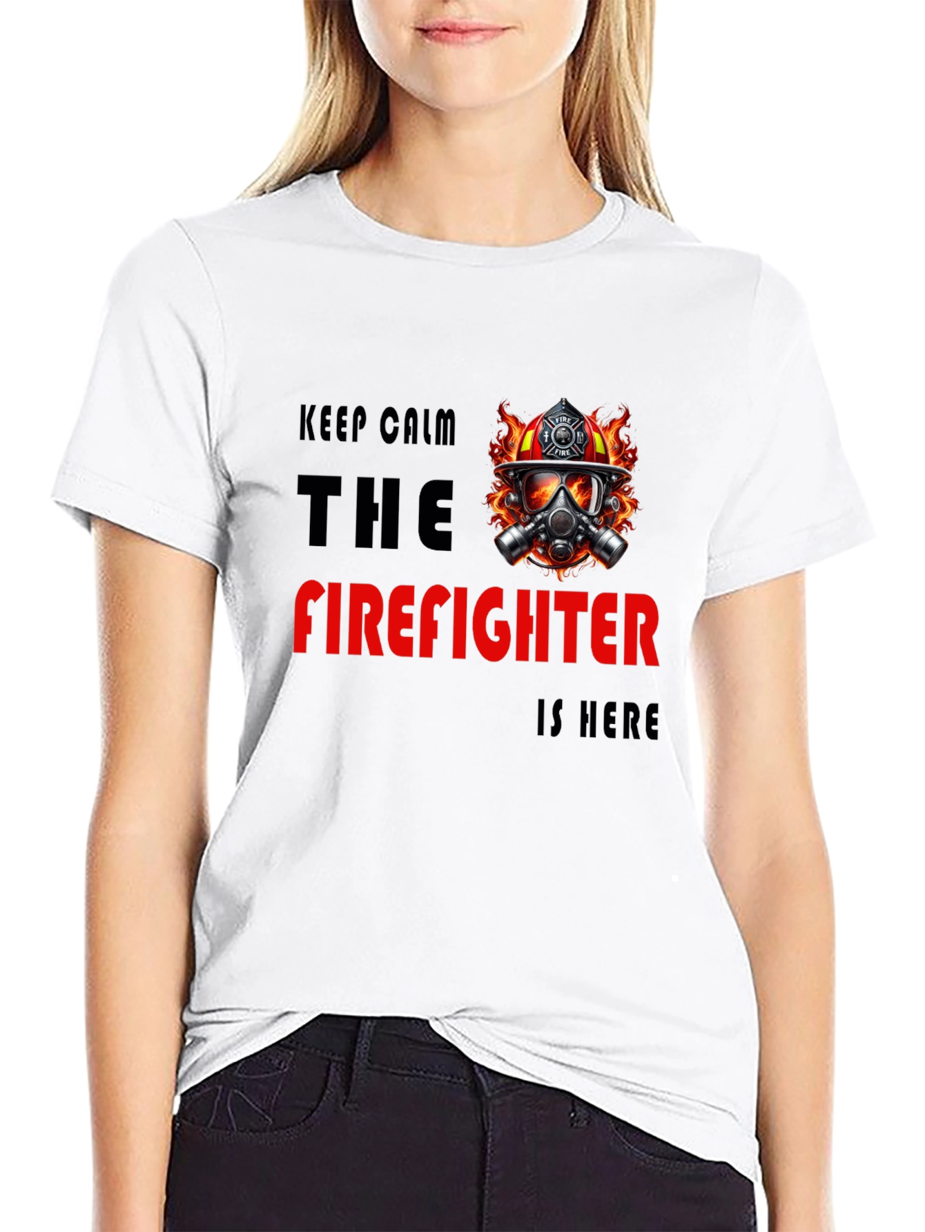 Firefighter T-Shirt - Keep Calm Hero Design