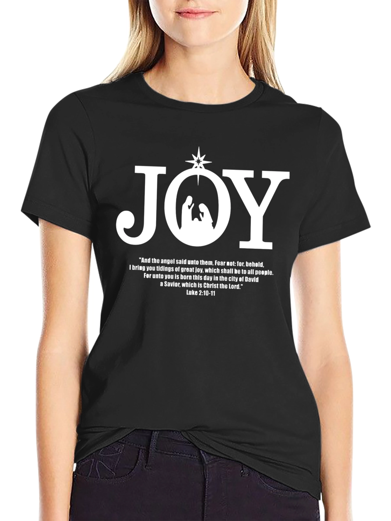 JOY Nativity T-Shirt - Religious Christmas Tee