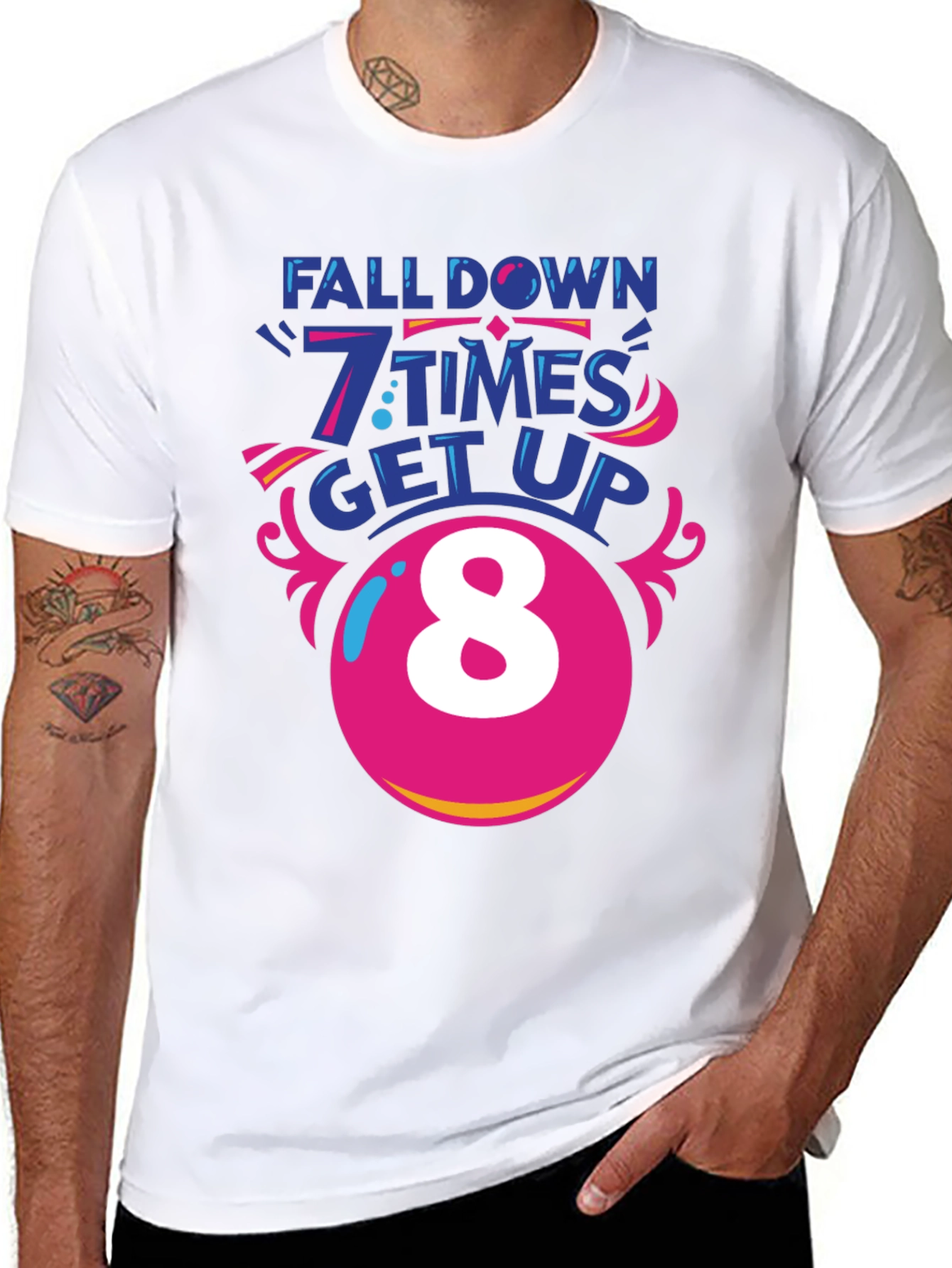 Fall Down 7 Times Get Up 8 T-Shirt