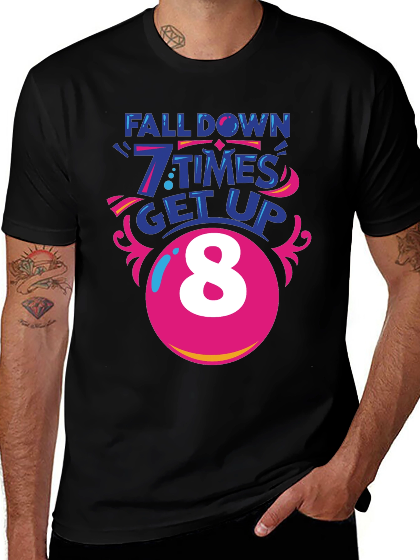 Fall Down 7 Times Get Up 8 T-Shirt
