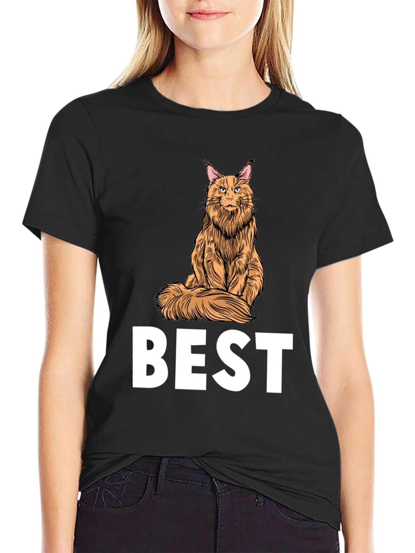 Best Cat Maine Coon T-Shirt Funny Gift Idea