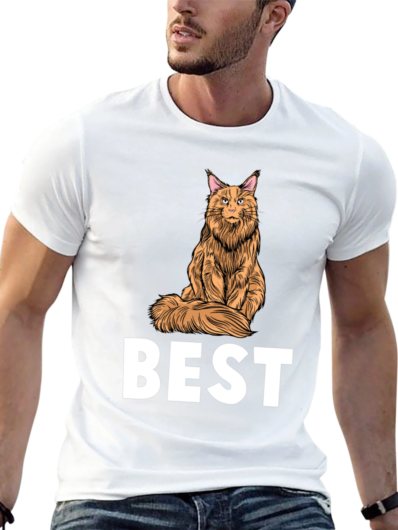 Best Cat Maine Coon T-Shirt Funny Gift Idea