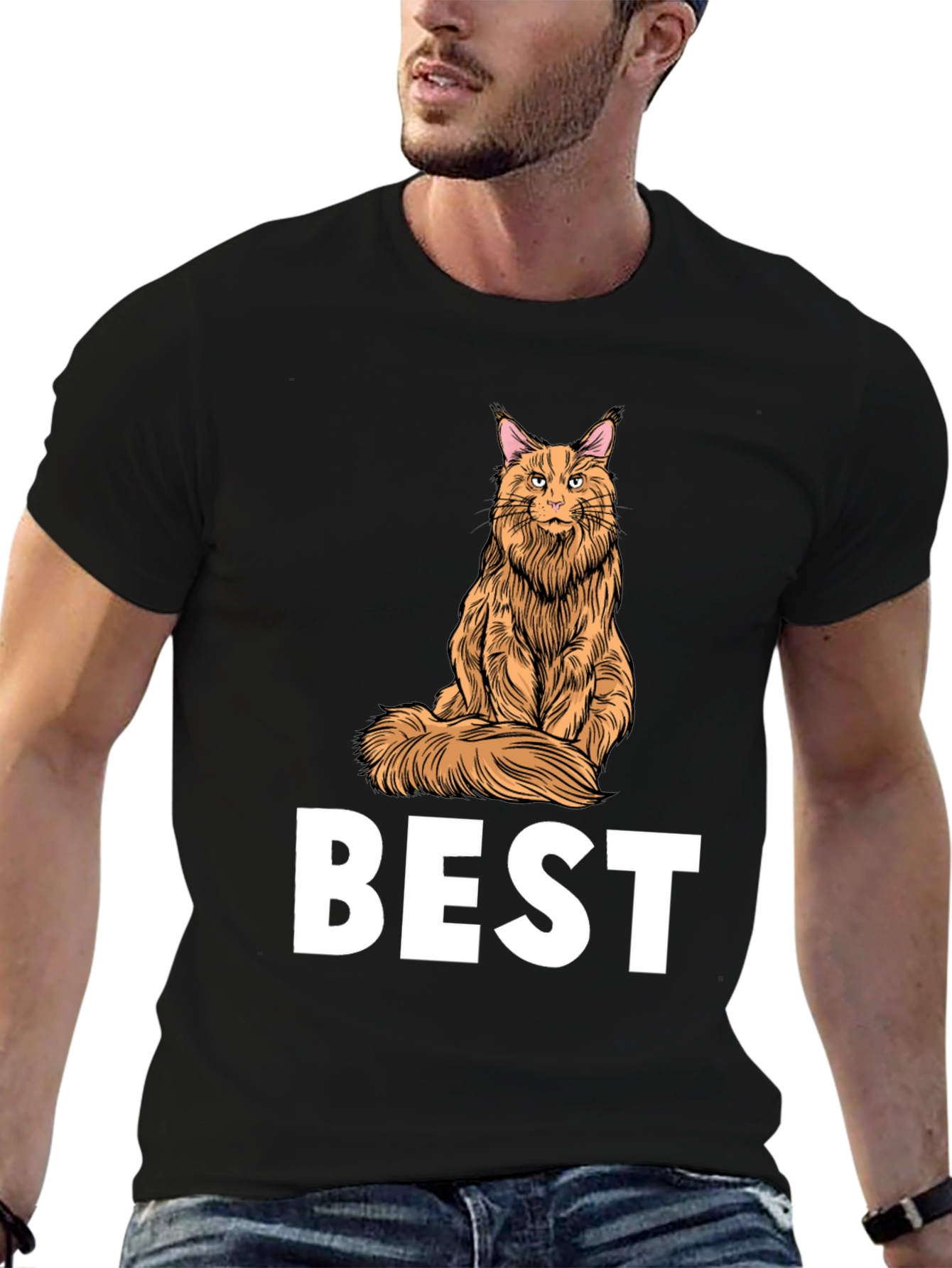 Best Cat Maine Coon T-Shirt Funny Gift Idea