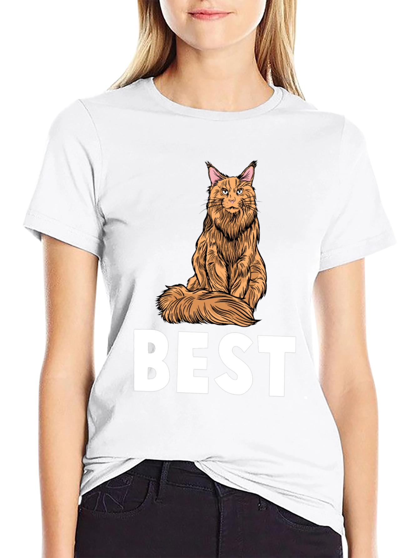 Best Cat Maine Coon T-Shirt Funny Gift Idea