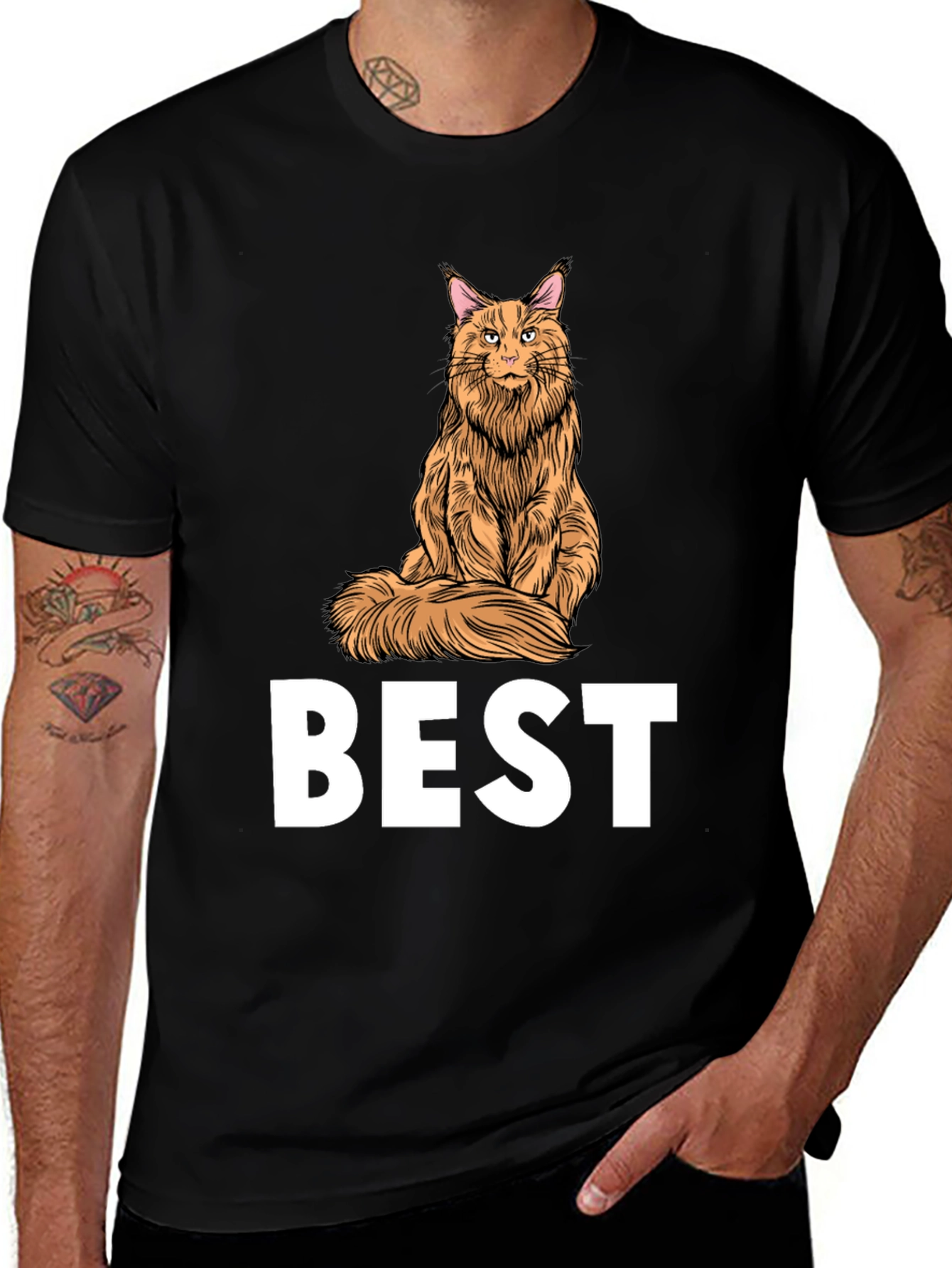 Best Cat Maine Coon T-Shirt Funny Gift Idea