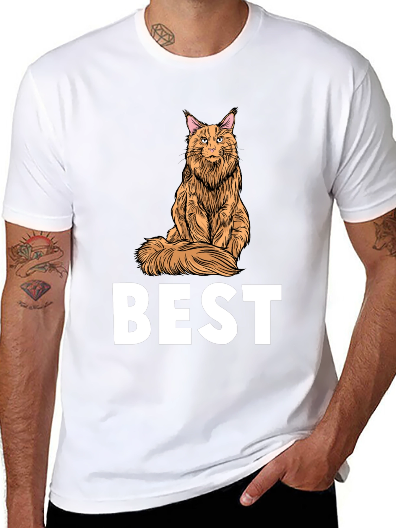 Best Cat Maine Coon T-Shirt Funny Gift Idea
