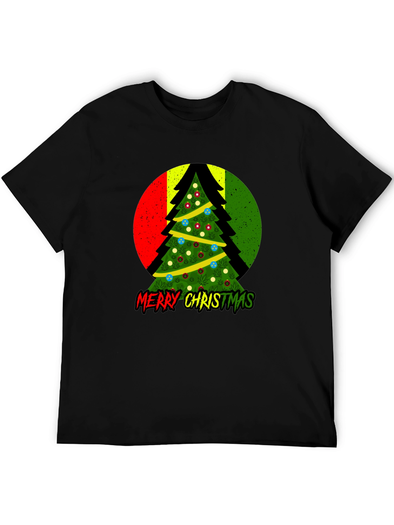 Rasta Christmas Tree T-Shirt - Merry Christmas