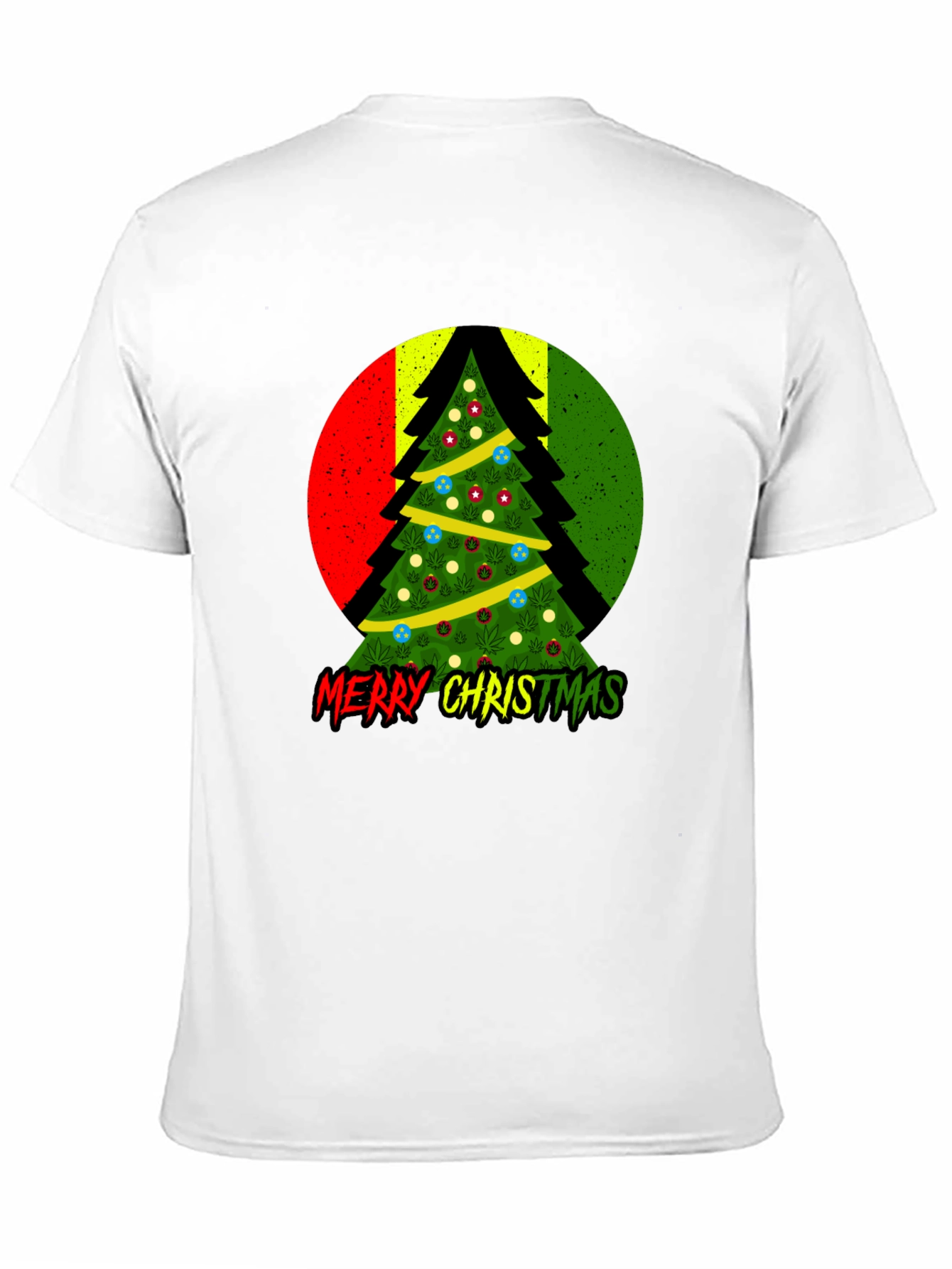 Rasta Christmas Tree T-Shirt - Merry Christmas