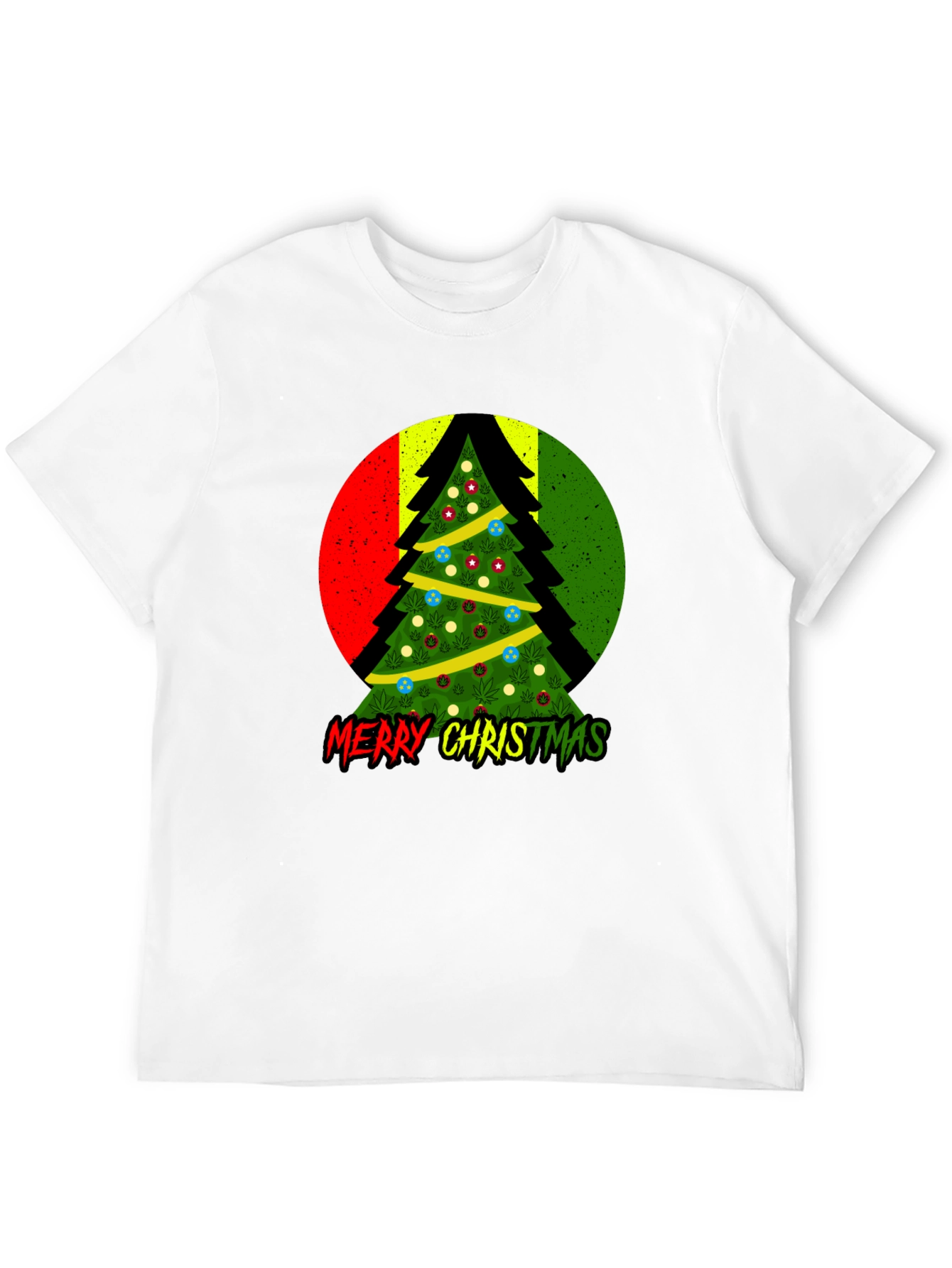 Rasta Christmas Tree T-Shirt - Merry Christmas