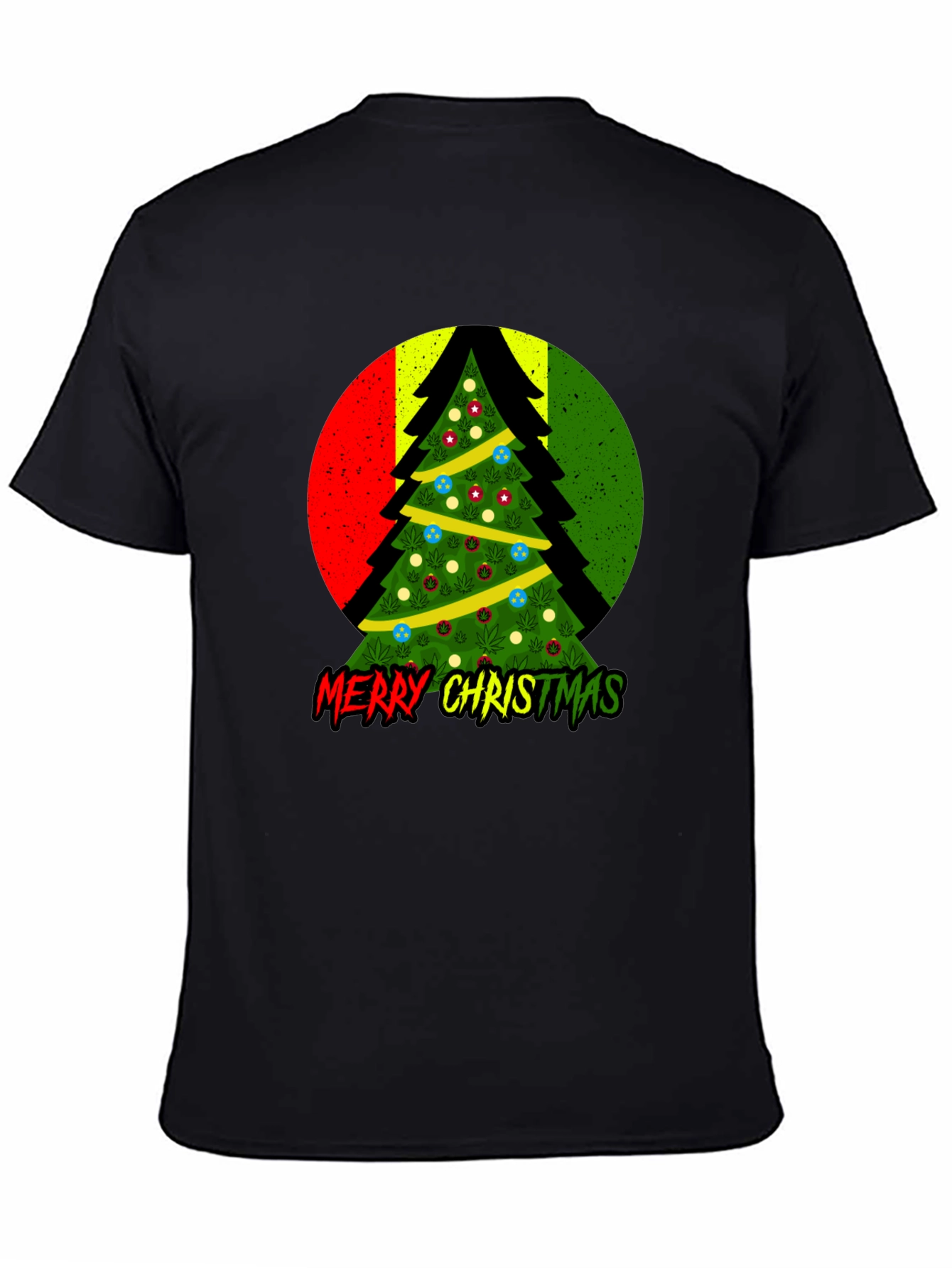 Rasta Christmas Tree T-Shirt - Merry Christmas