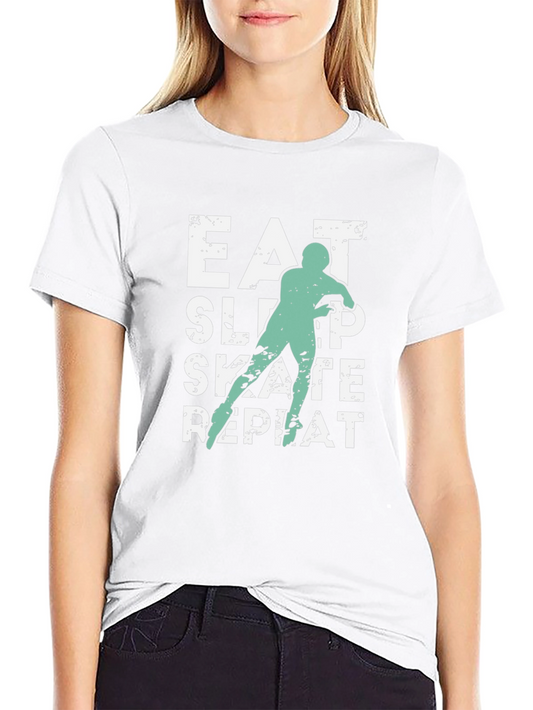 Eat Sleep Skate Repeat Black T-Shirt