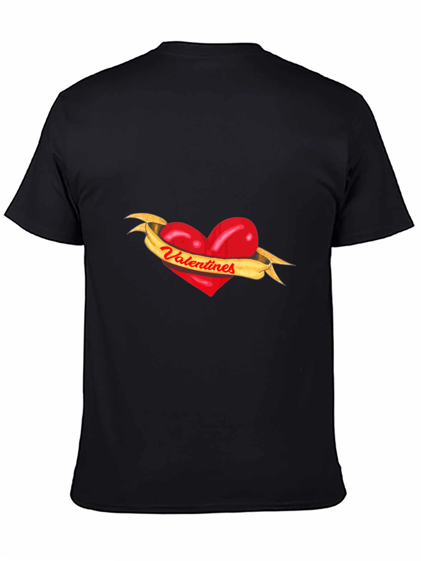 Valentines Heart Ribbon Graphic Tee