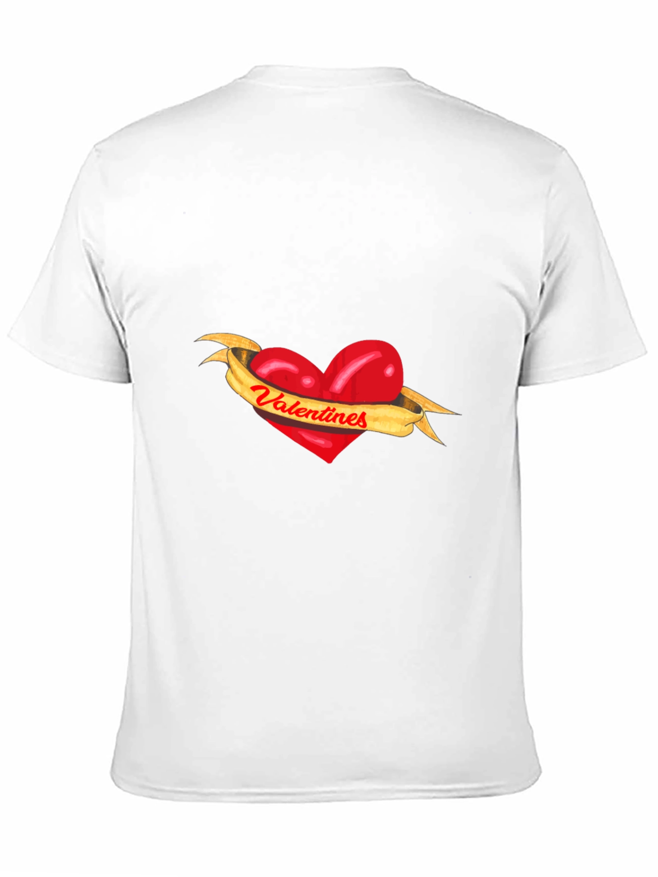 Valentines Heart Ribbon Graphic Tee