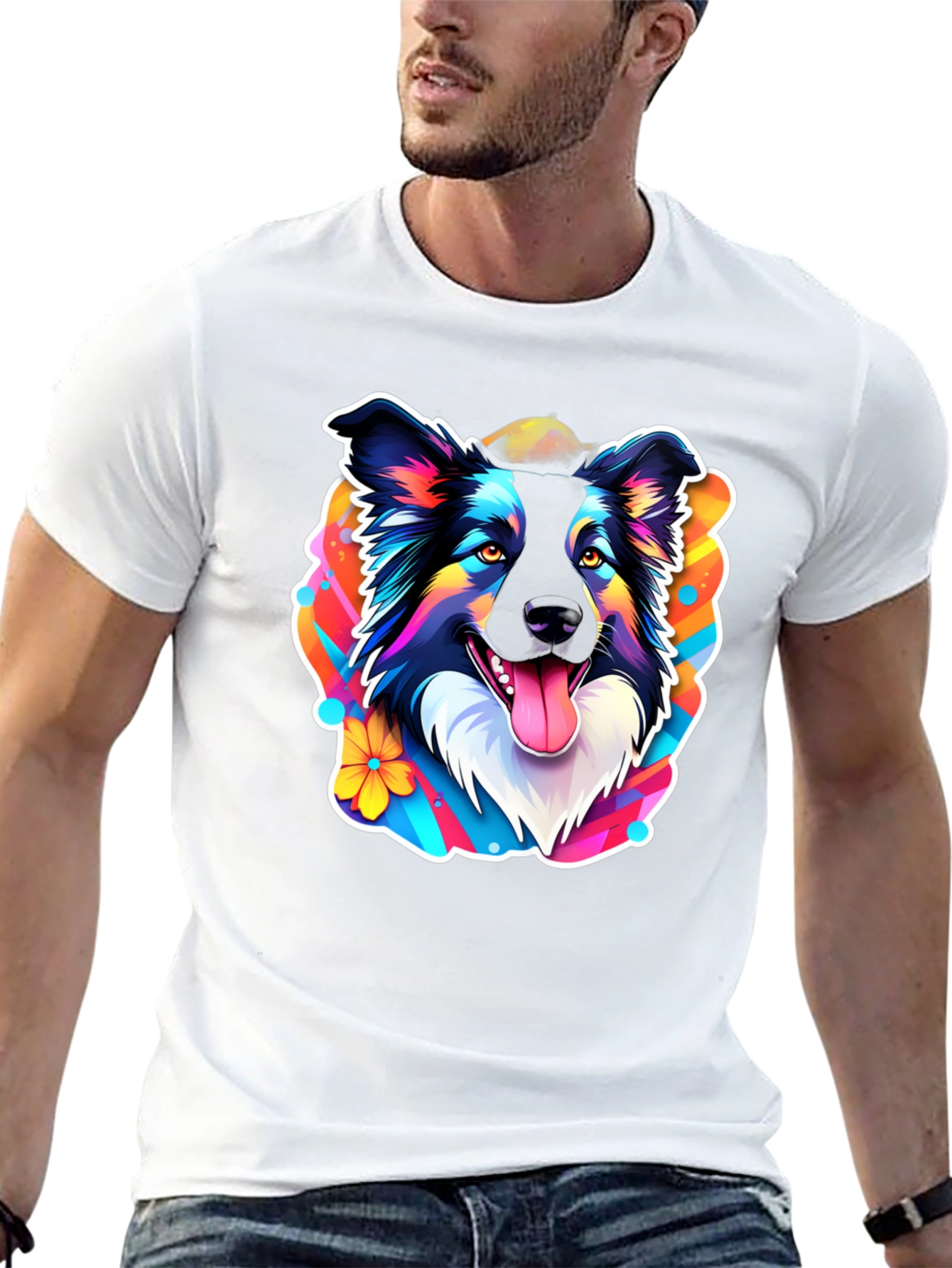 Dog Graphic Tee - Vibrant Pet Lover Design