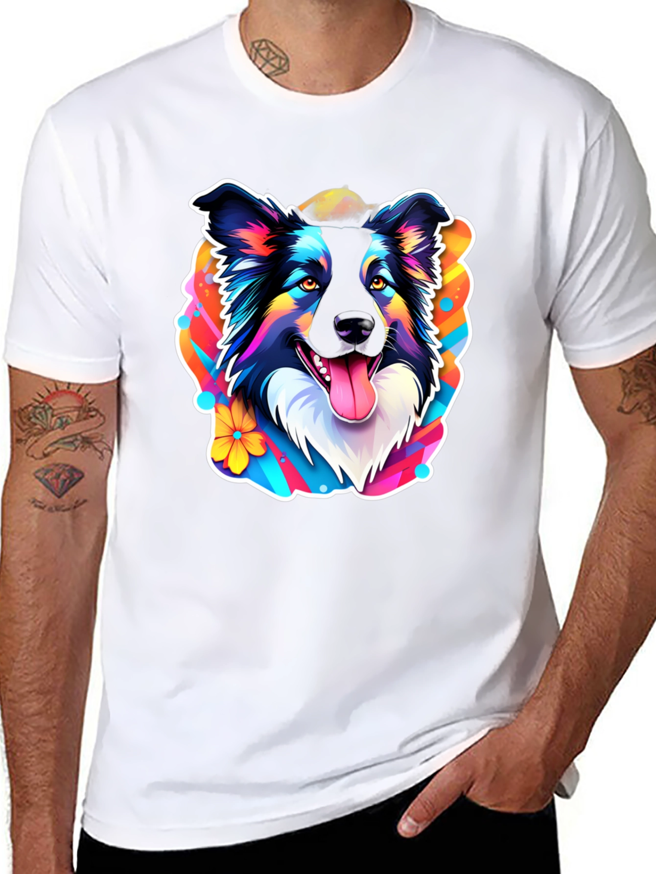 Dog Graphic Tee - Vibrant Pet Lover Design