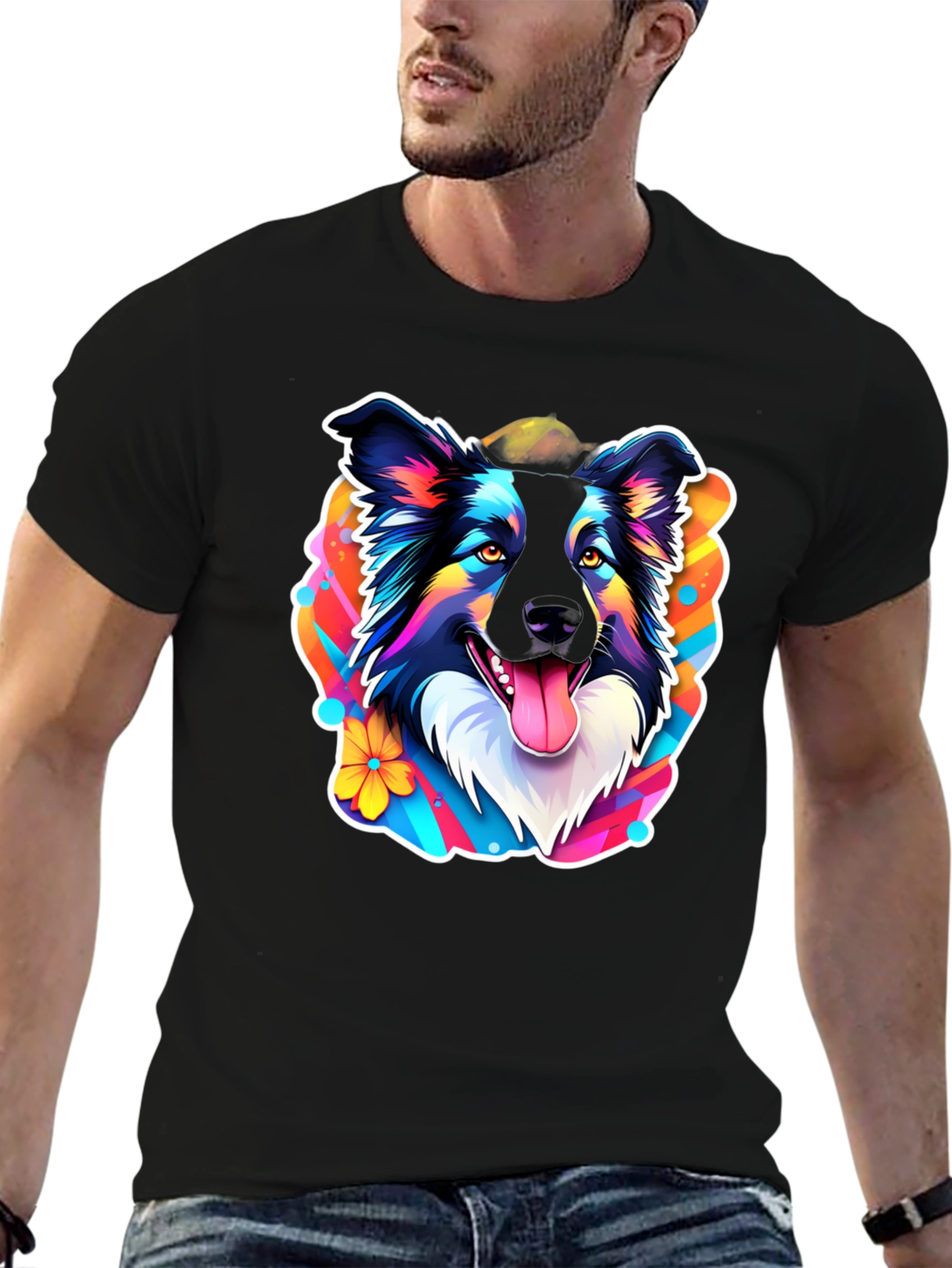 Dog Graphic Tee - Vibrant Pet Lover Design