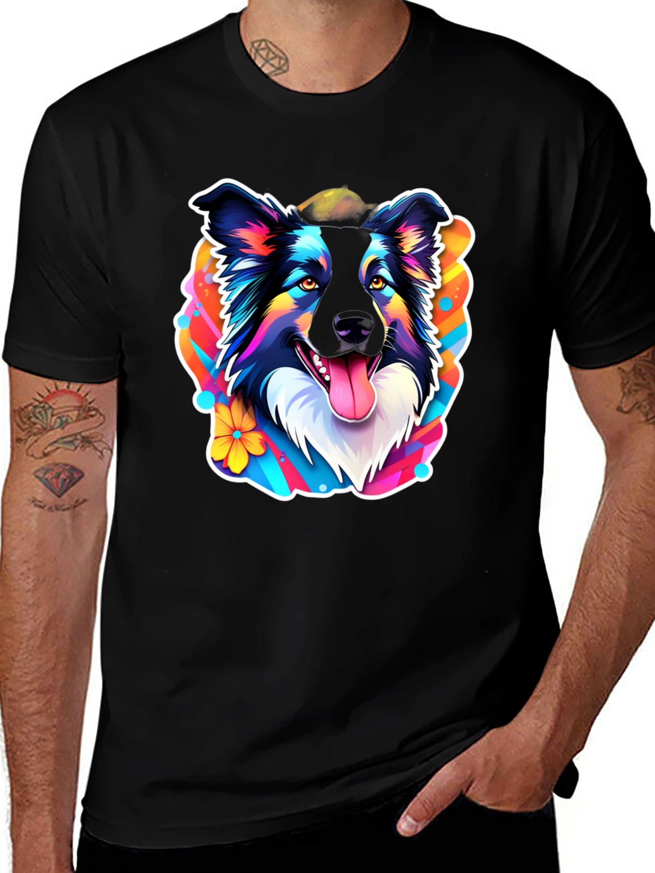 Dog Graphic Tee - Vibrant Pet Lover Design