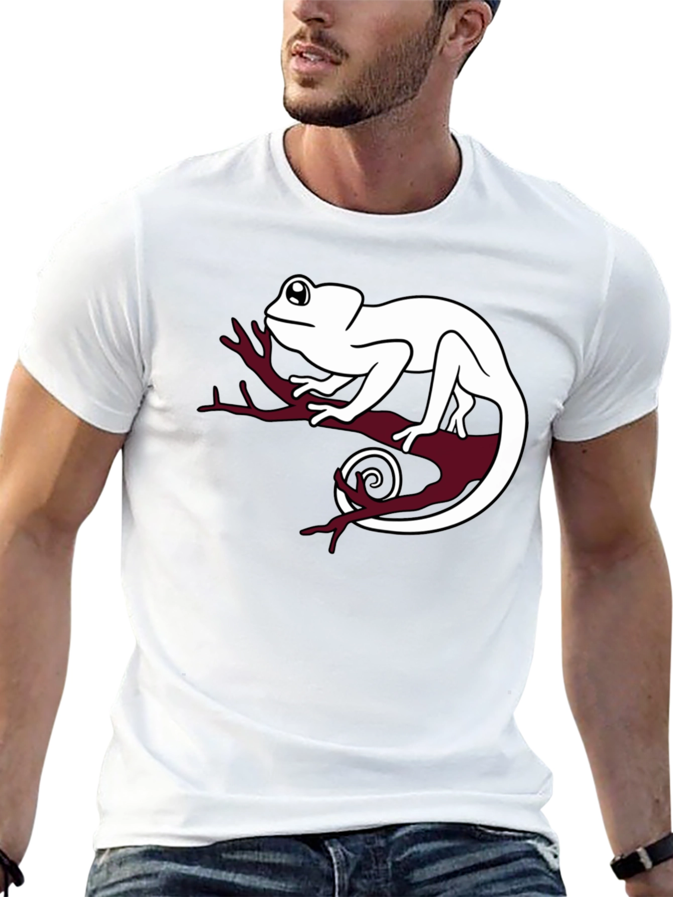 Chameleon Graphic T-Shirt - Cool Reptile Design