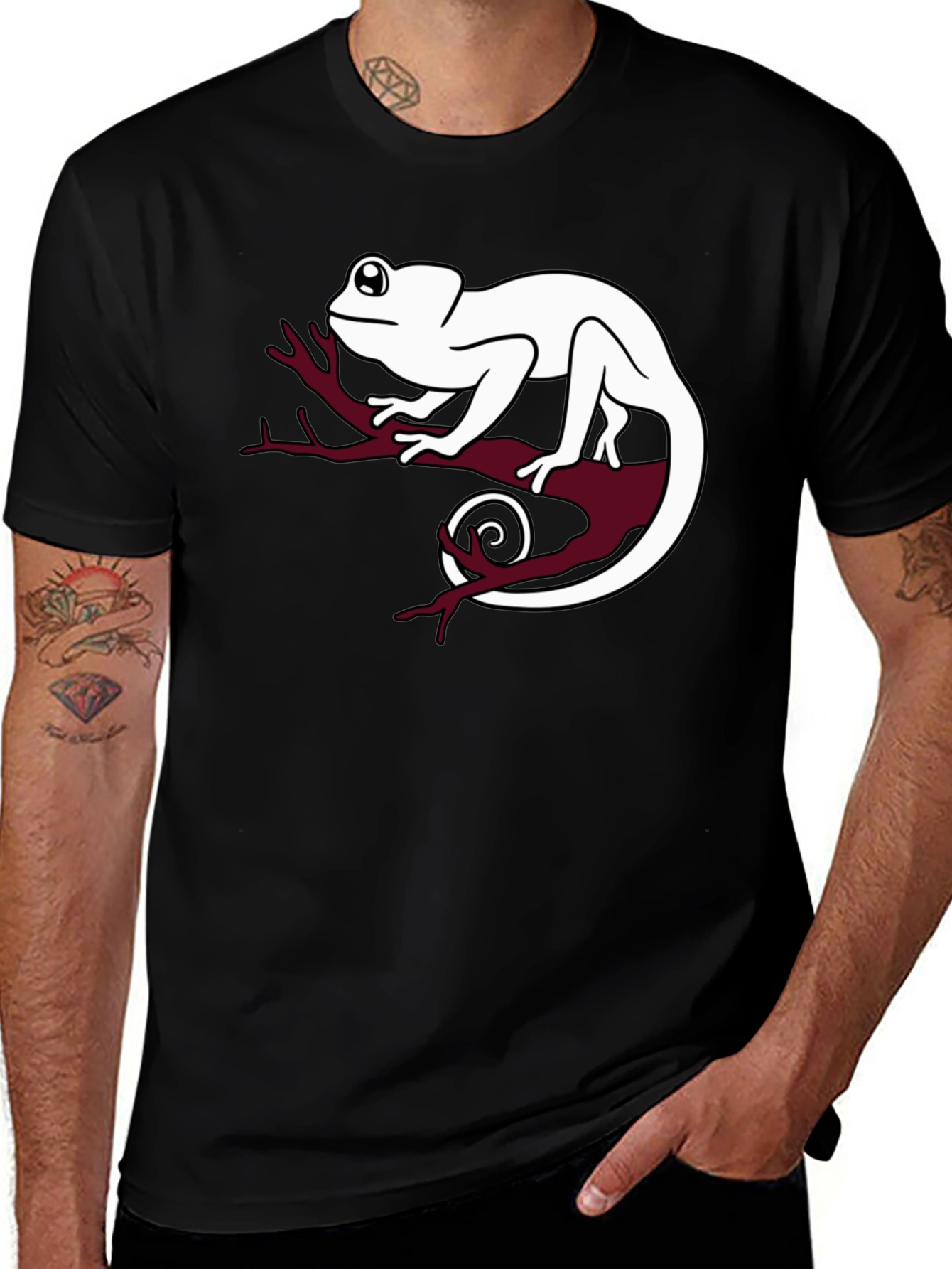 Chameleon Graphic T-Shirt - Cool Reptile Design