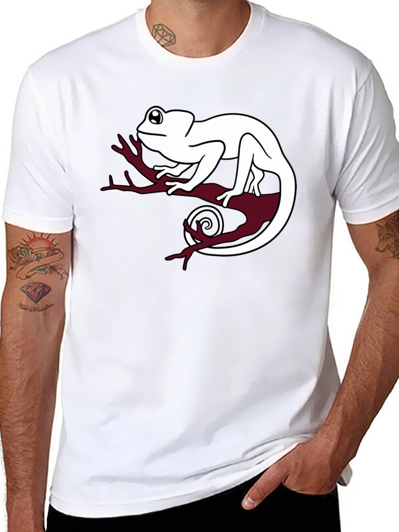 Chameleon Graphic T-Shirt - Cool Reptile Design
