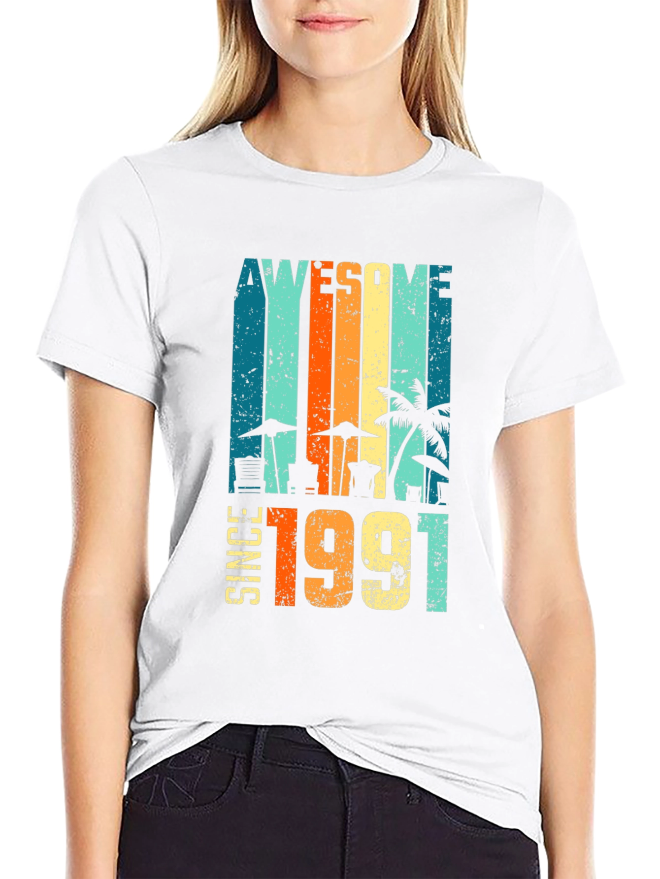 Awesome Since 1991 Graphic Tee - Retro Birthday T-Shirt