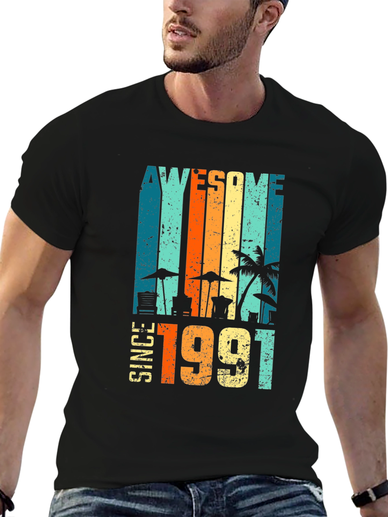Awesome Since 1991 Graphic Tee - Retro Birthday T-Shirt