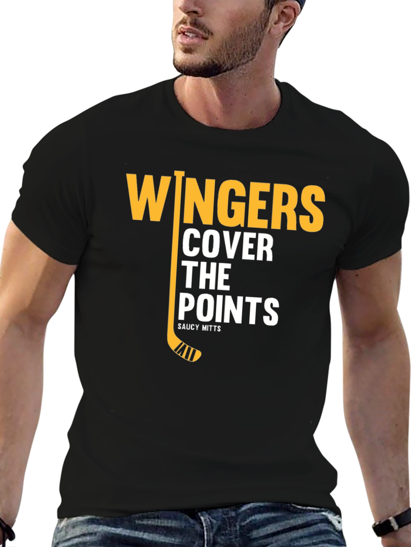 Wingers Cover The Points Black T-Shirt