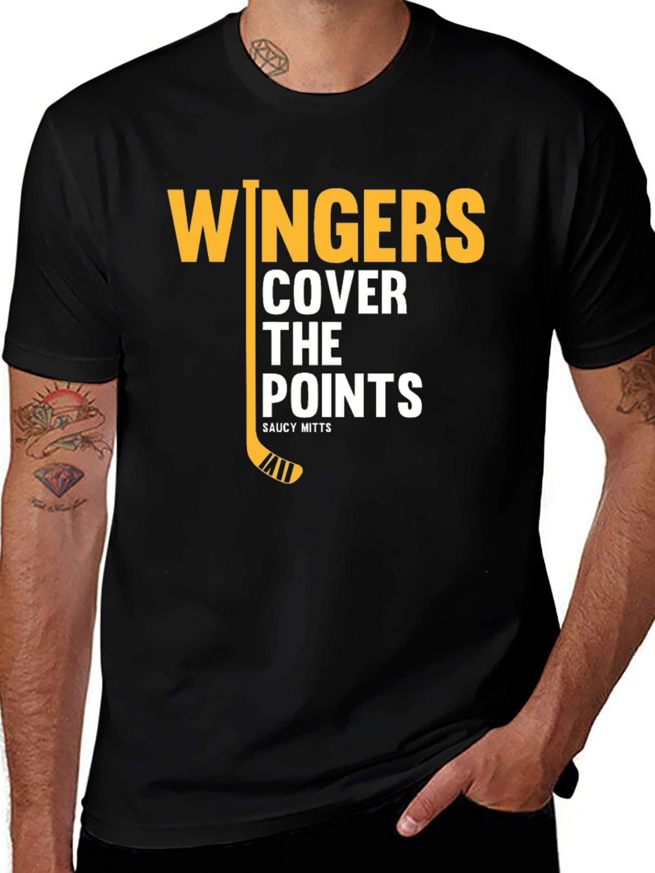 Wingers Cover The Points Black T-Shirt