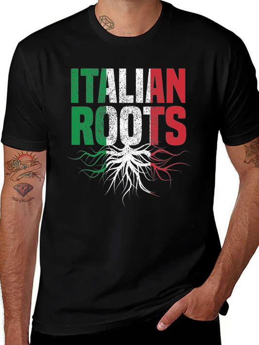 Italian Roots T-Shirt Italy Flag Heritage Tee