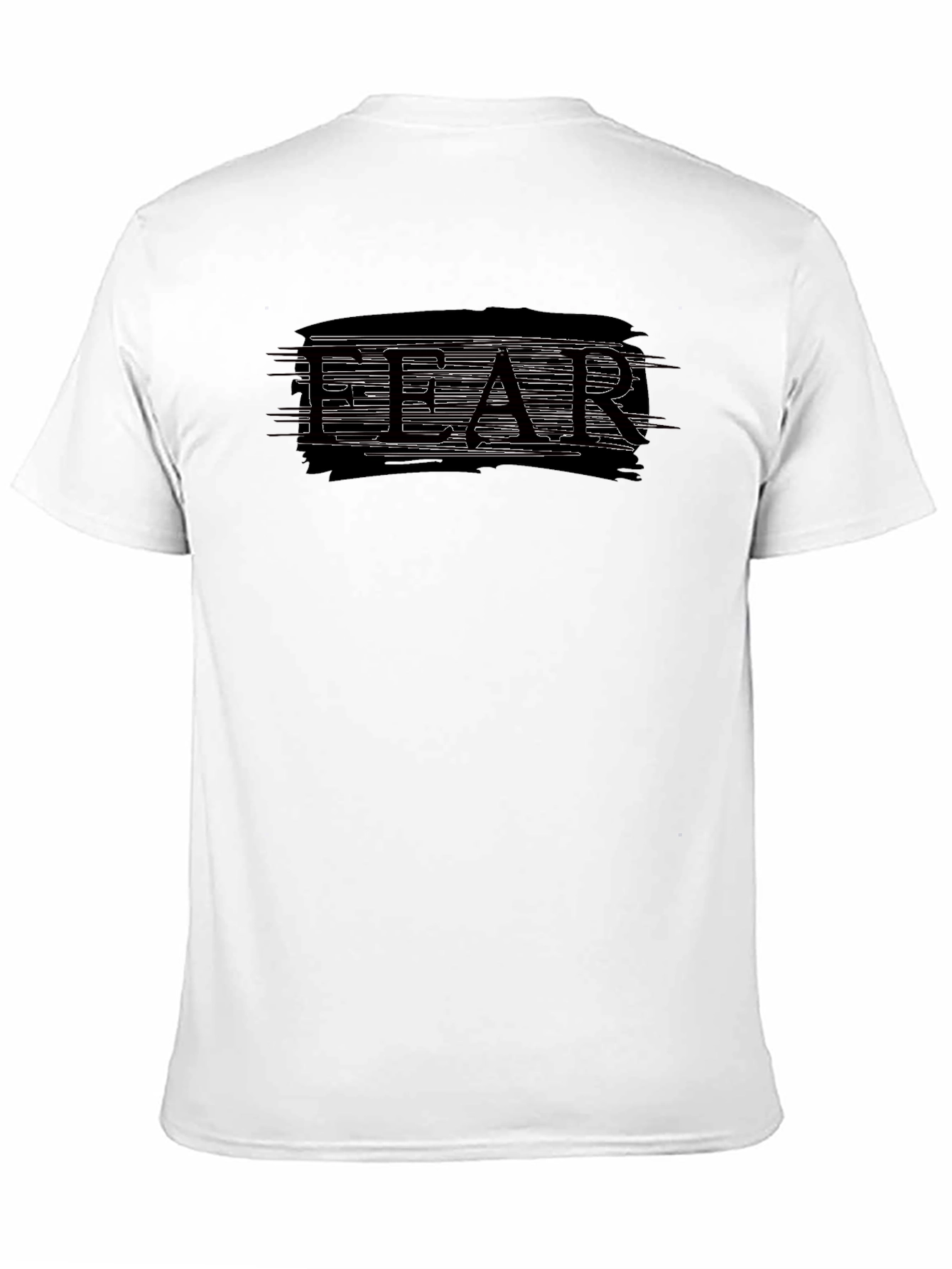 Fear Graphic Tee - Black Cotton Blend T-Shirt
