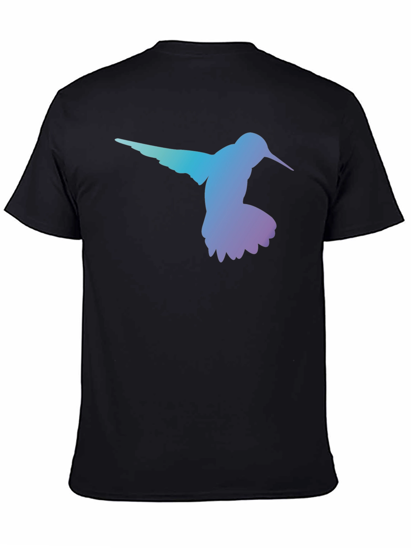 Hummingbird Graphic Tee - Black Casual T-Shirt