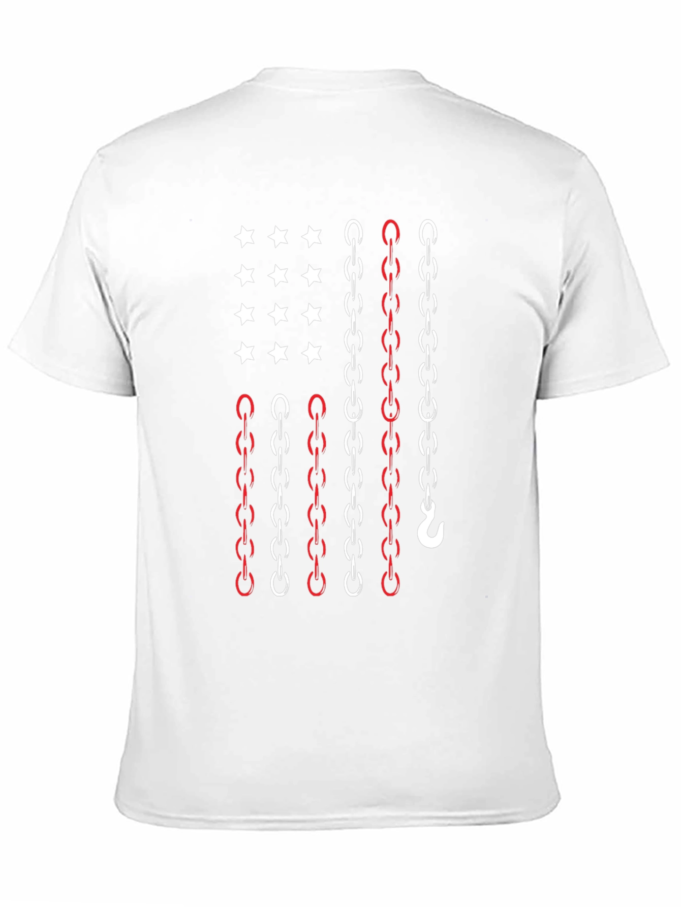 Chain Flag Graphic Tee - Patriotic Style