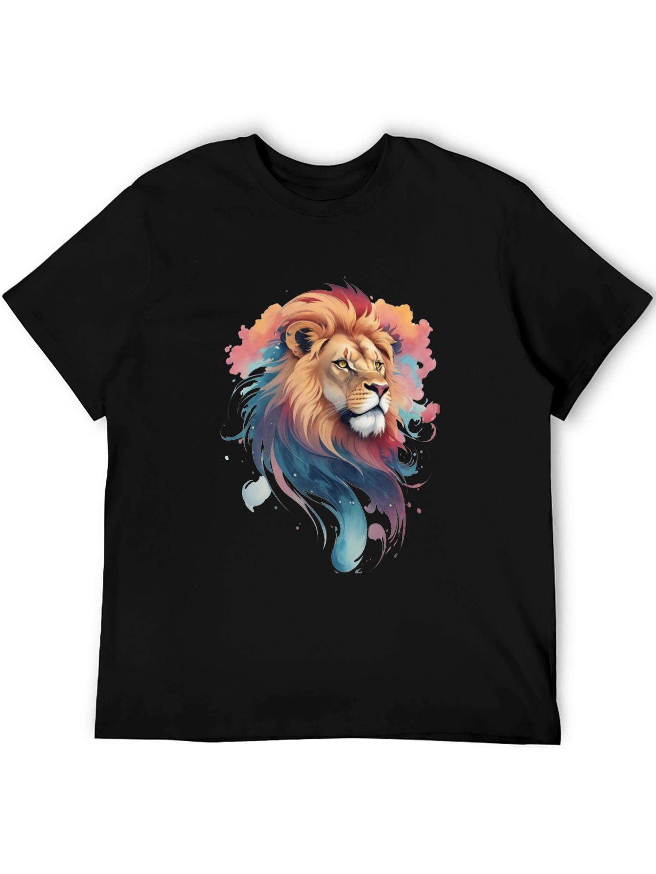 Lion Graphic Print T-Shirt - Stylish Mens Tee