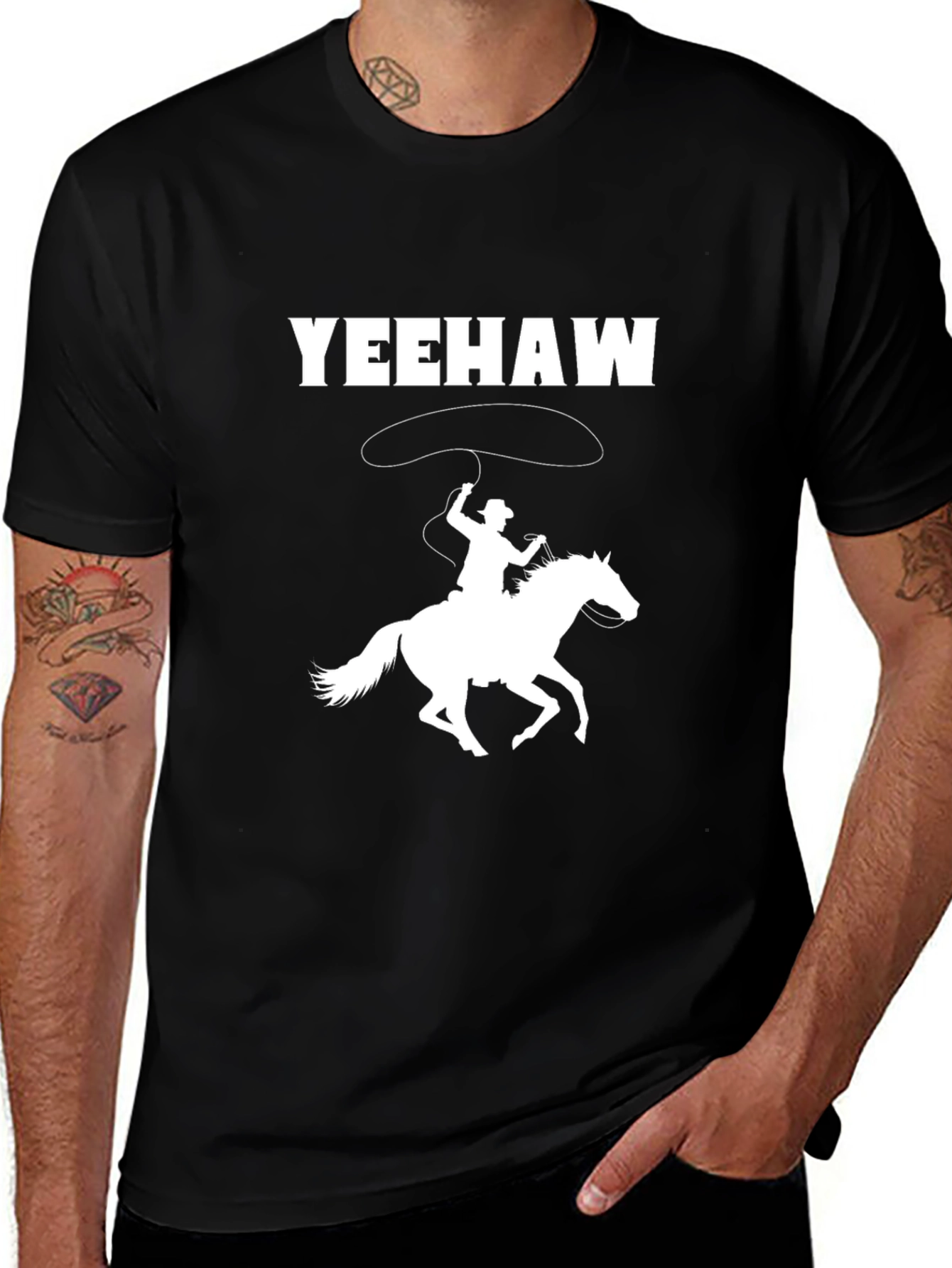 Yeehaw Cowboy Graphic Tee - Western Style