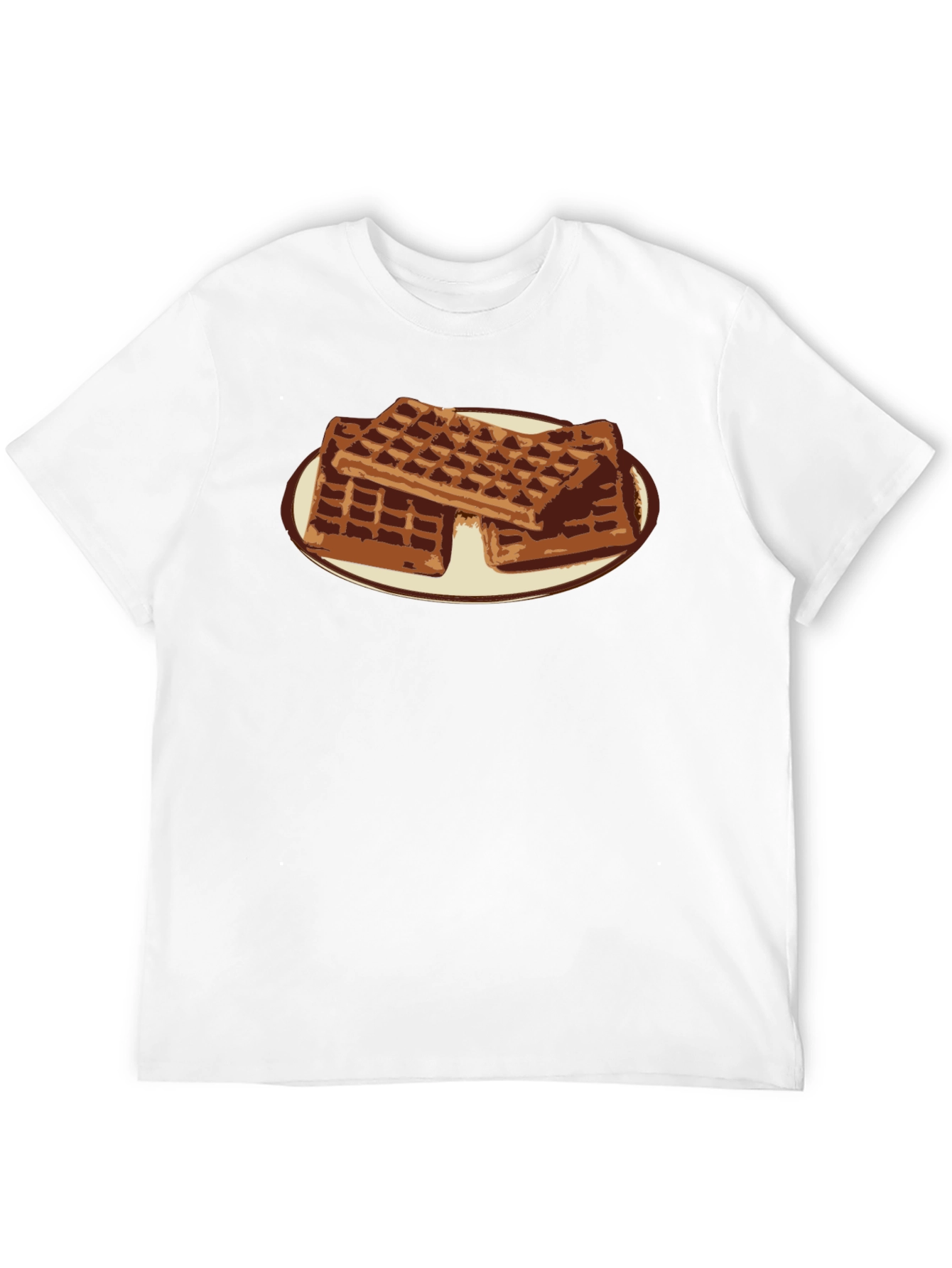 Waffle Lover T-Shirt - Black Casual Tee