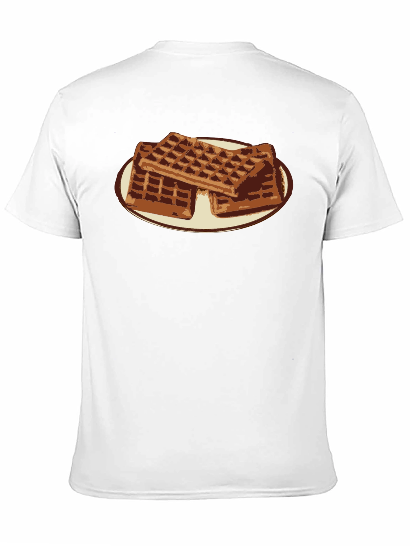 Waffle Lover T-Shirt - Black Casual Tee