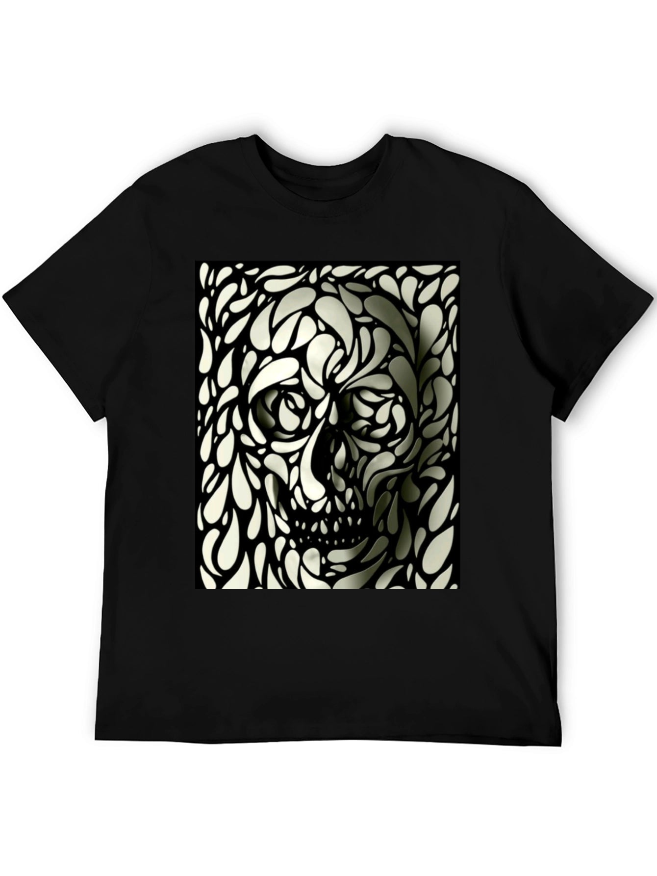 Abstract Skull Graphic T-Shirt - Modern Artistic Tee