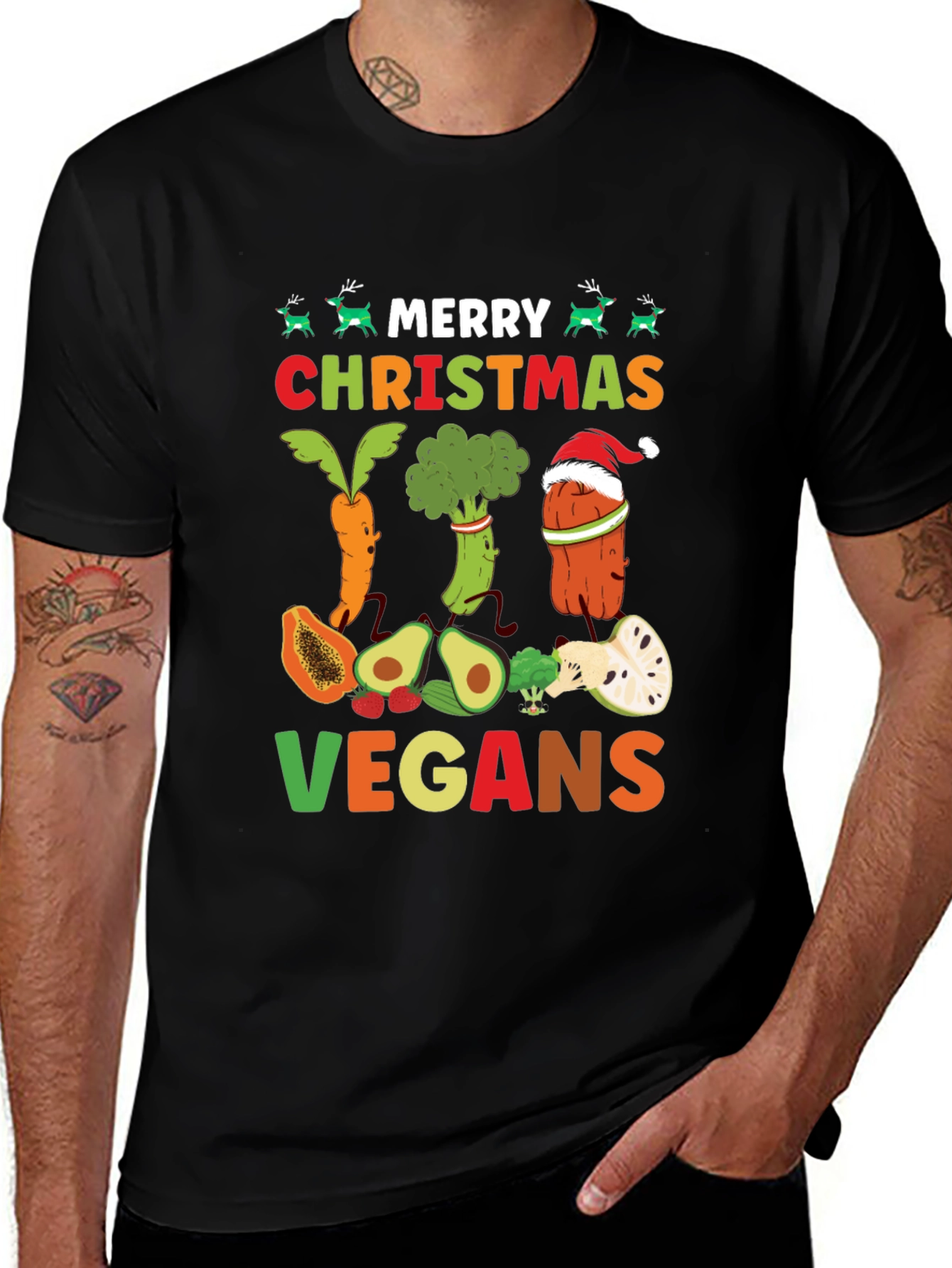 Merry Christmas Vegan T-Shirt