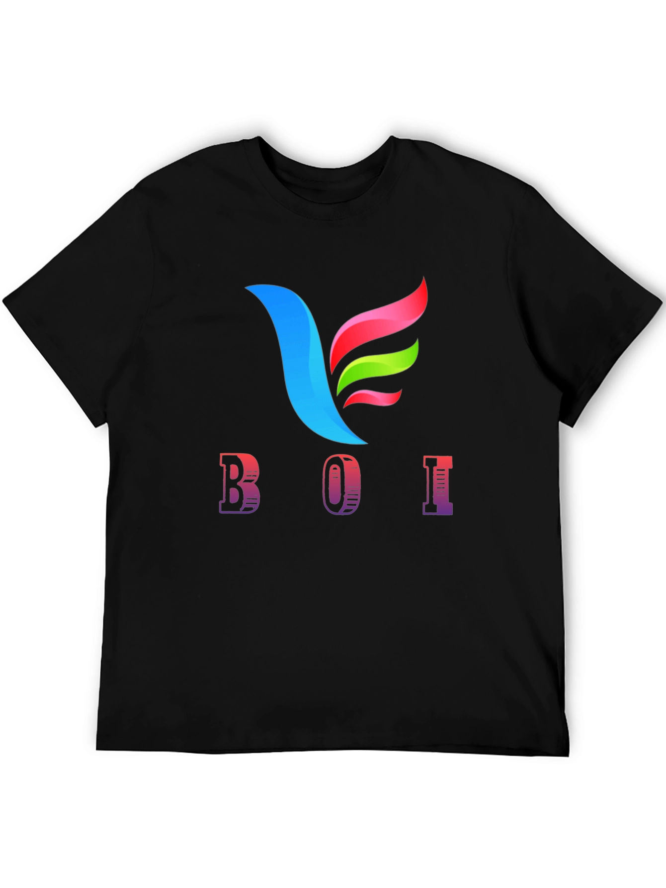 BOI Graphic Print Black Tee
