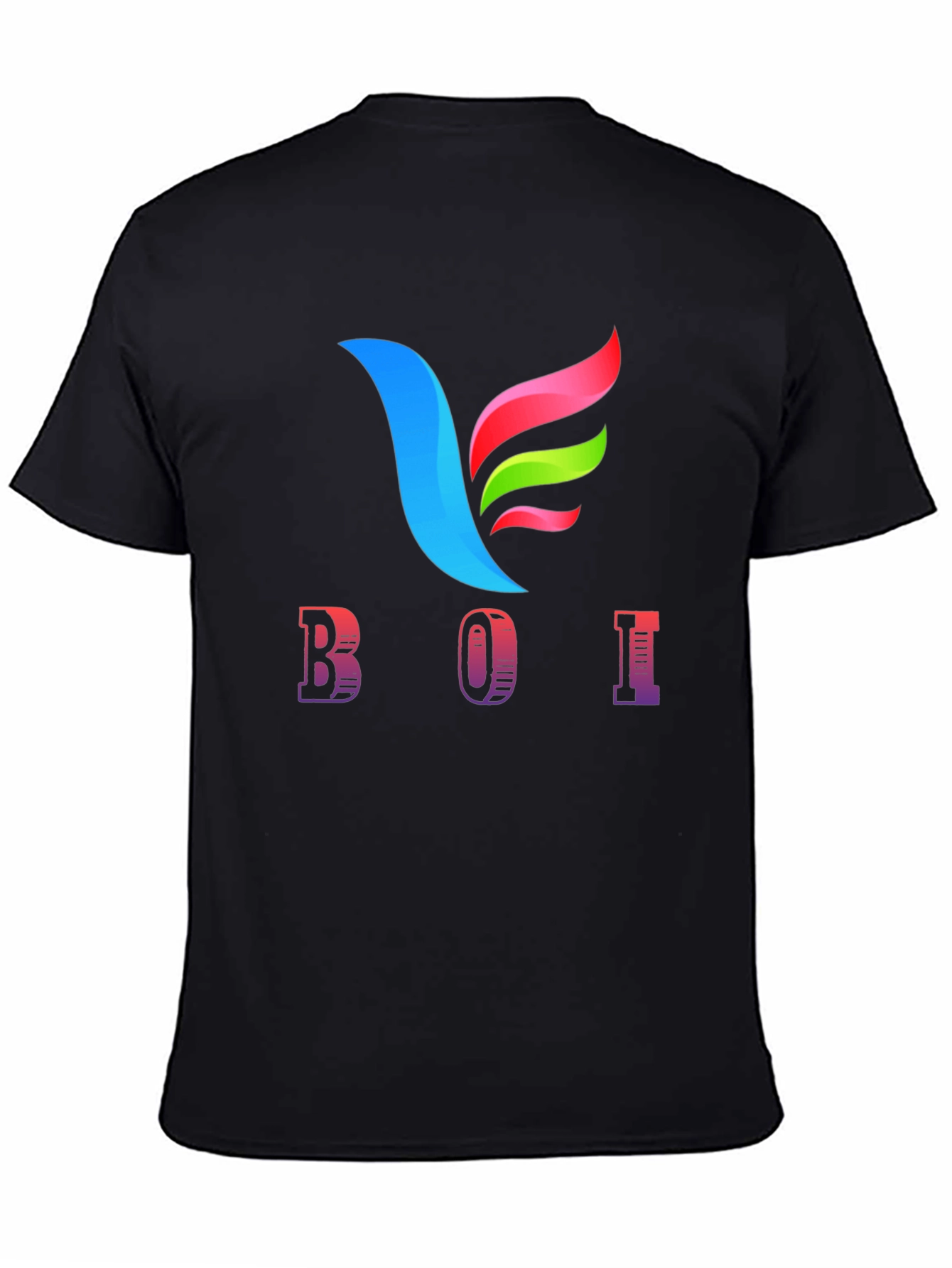 BOI Graphic Print Black Tee