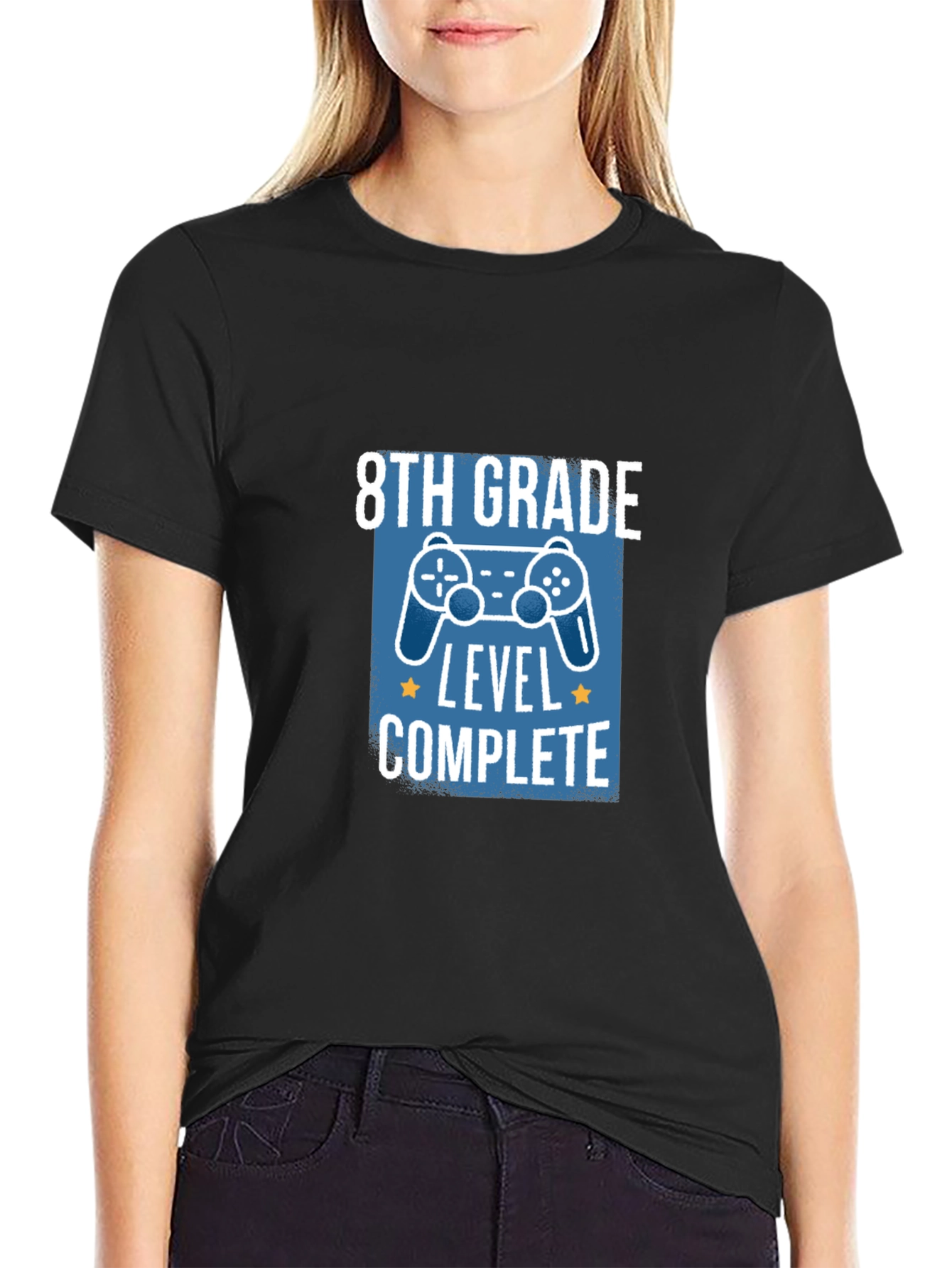 8th Grade Level Complete Black T-Shirt